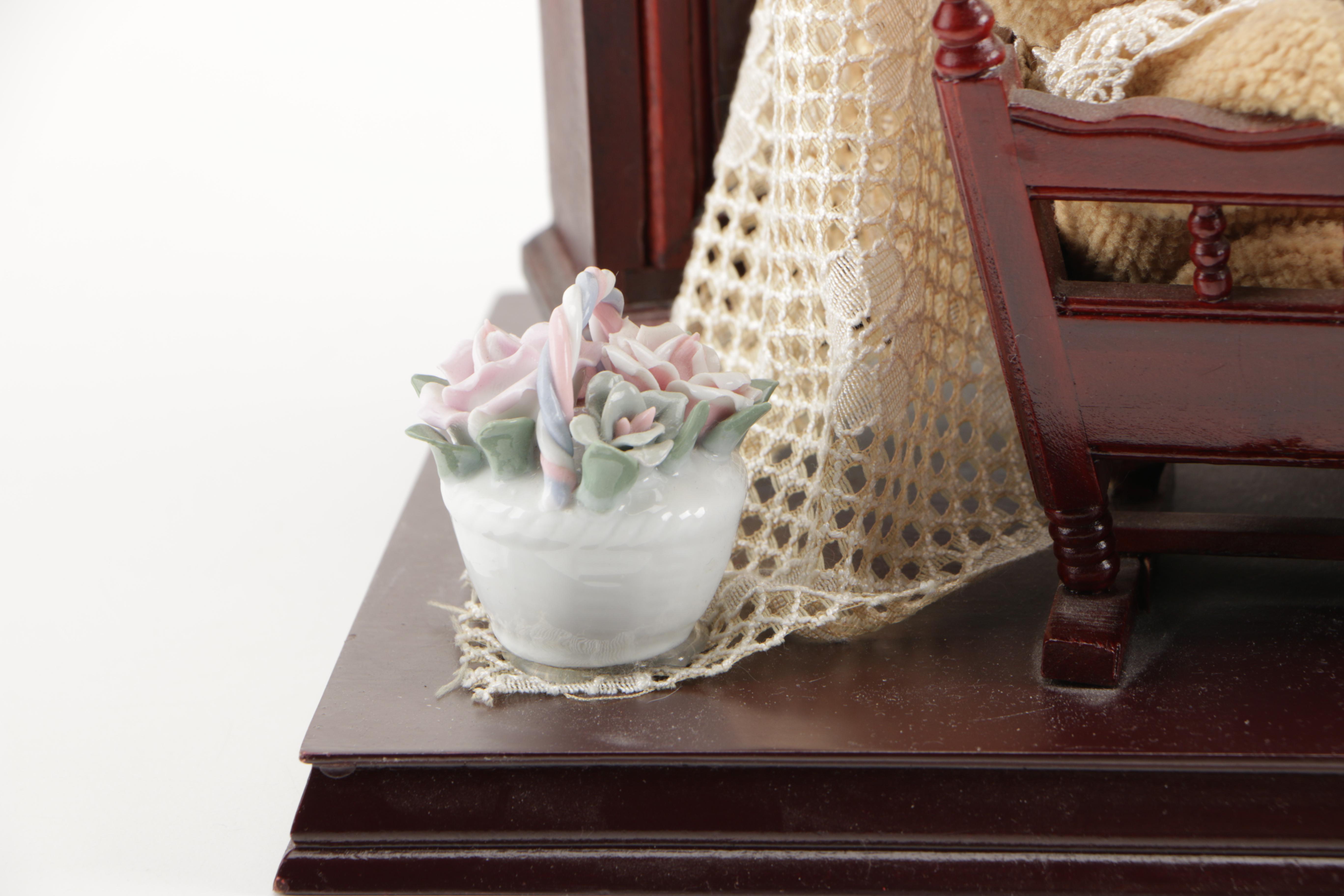 Porcelain Doll and Attached Accessories