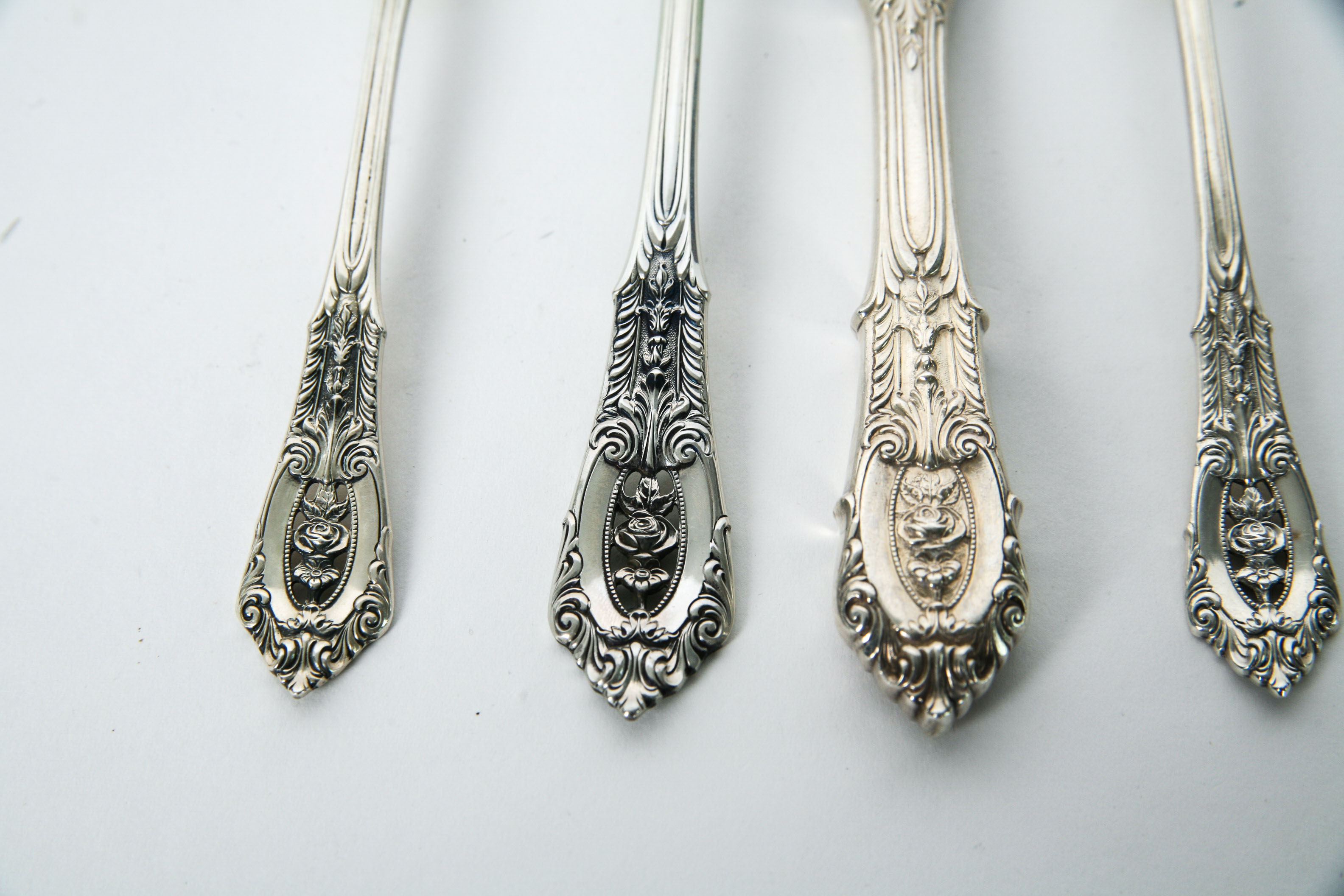 Set of Wallace Sterling Silver Flatware in "Rose Point" and More