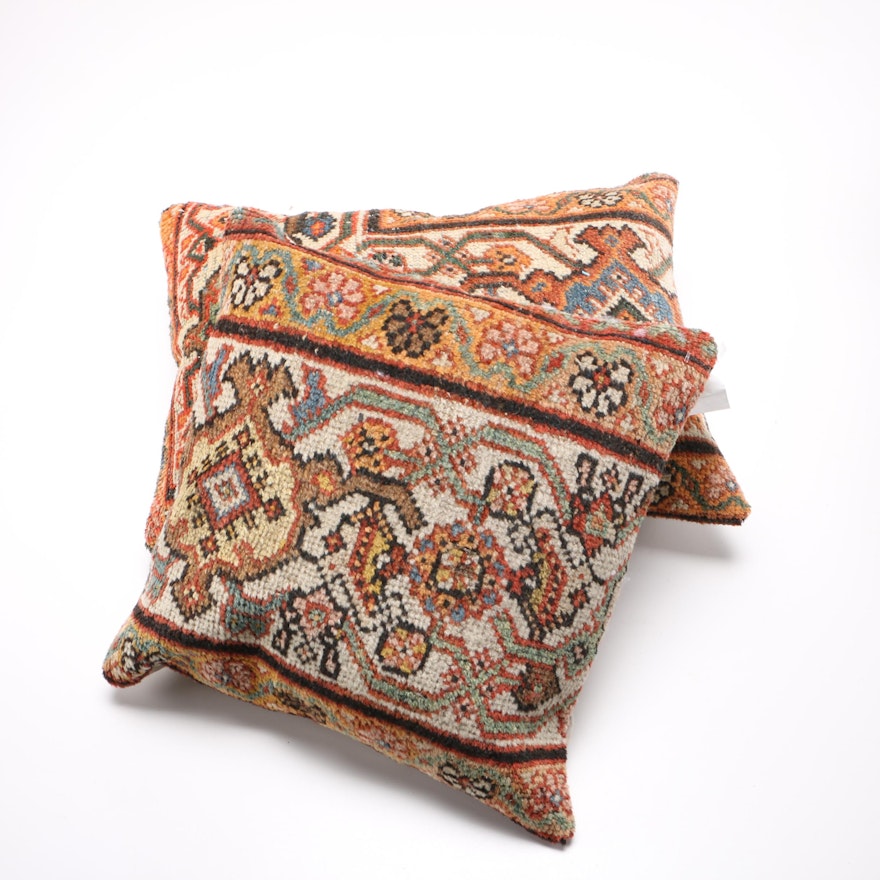 Antique Persian Sultanabad Rug Pillows