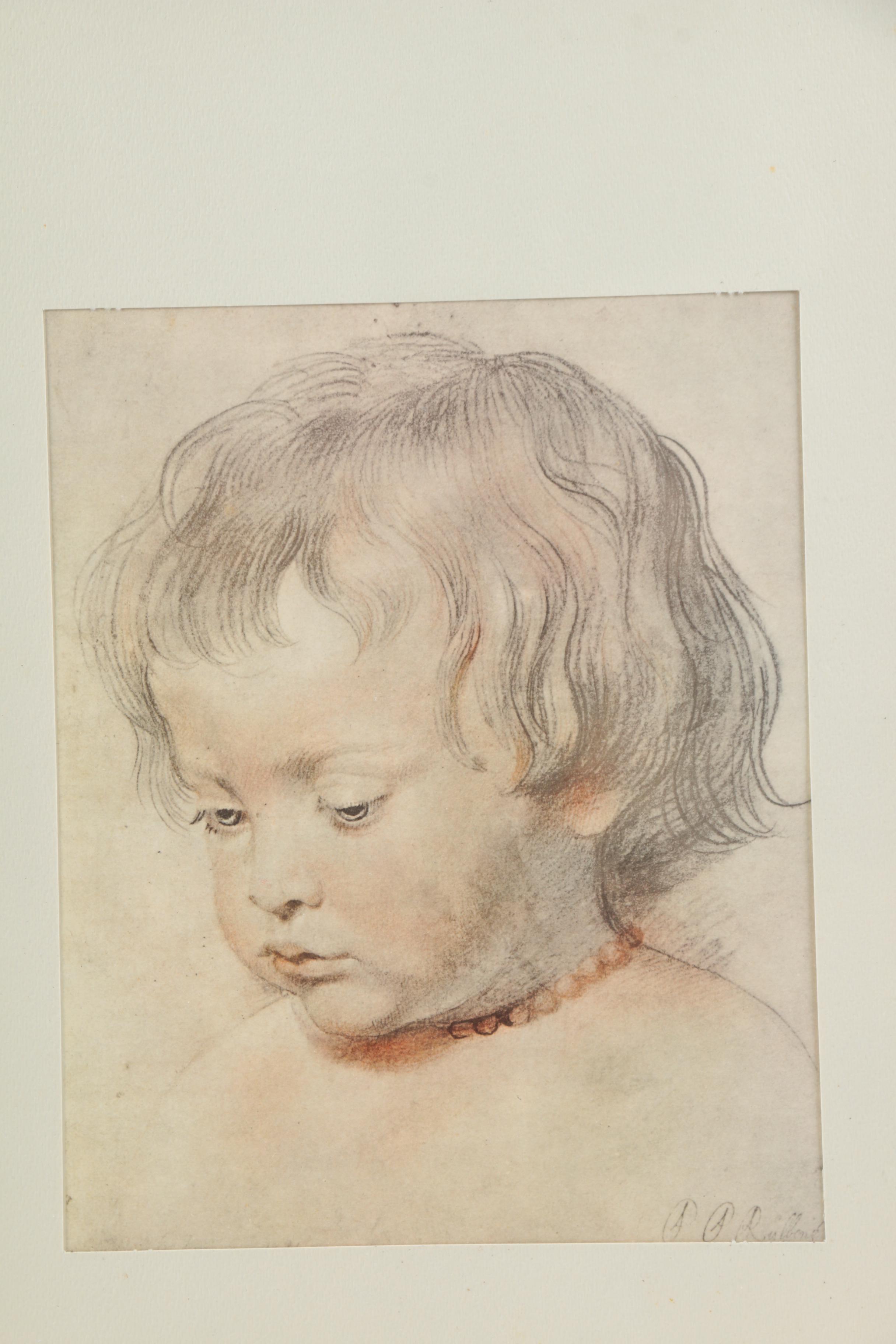 After Nicolaas Rubens Offset Lithograph "Study Of A Child"