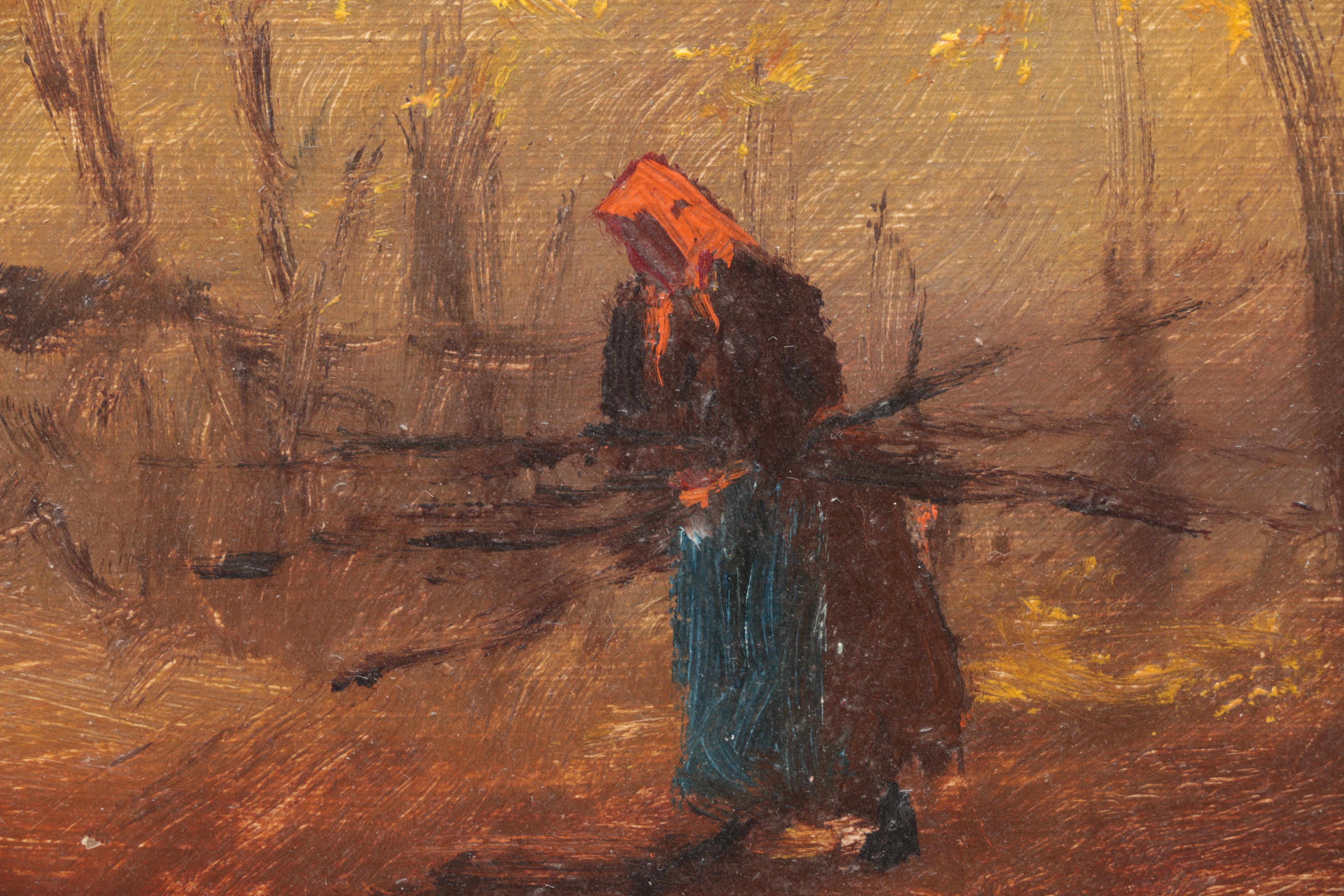 Kalman Mesterhazy Oil Painting on Board Wooded Landscape