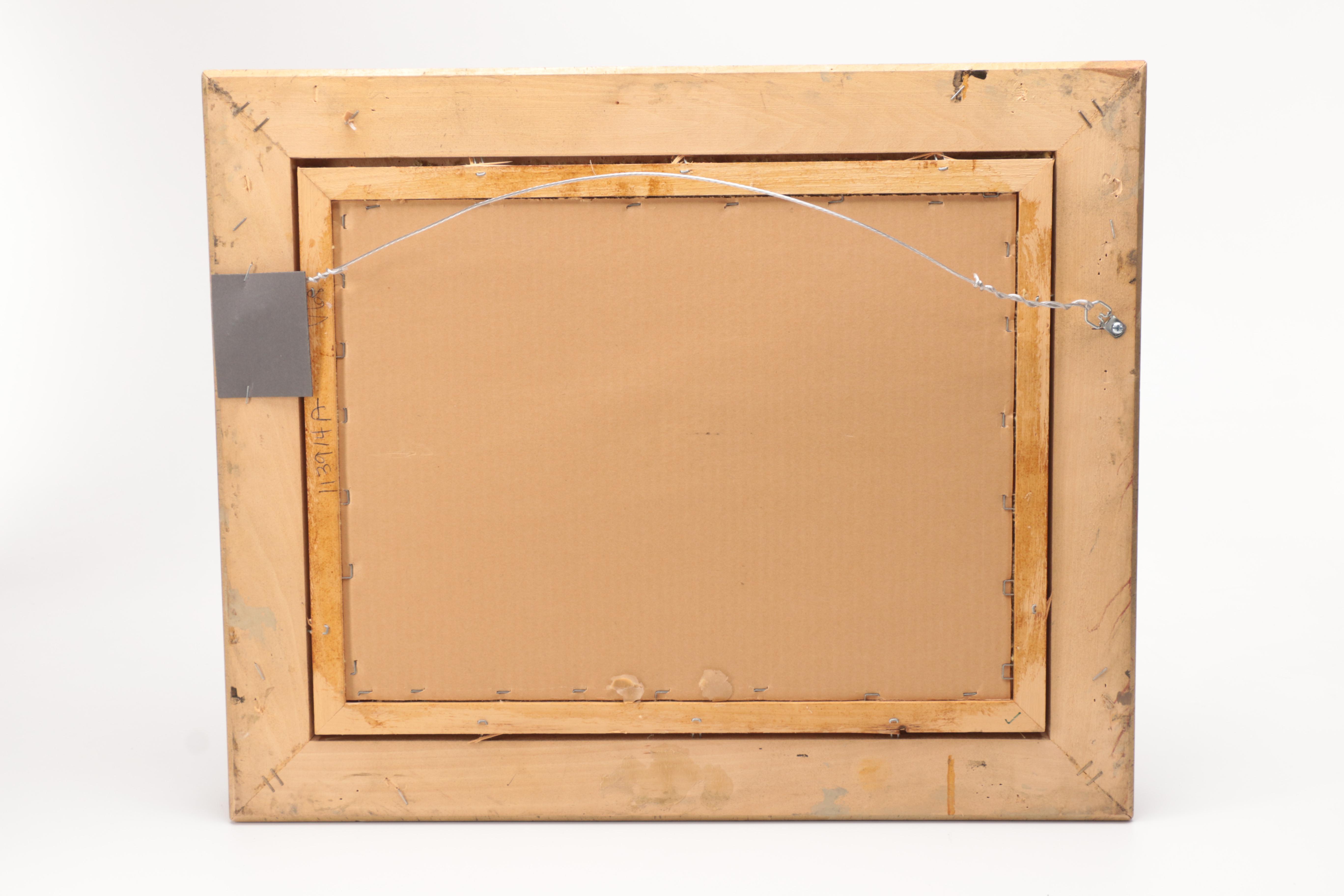 Kalman Mesterhazy Oil Painting on Board Wooded Landscape