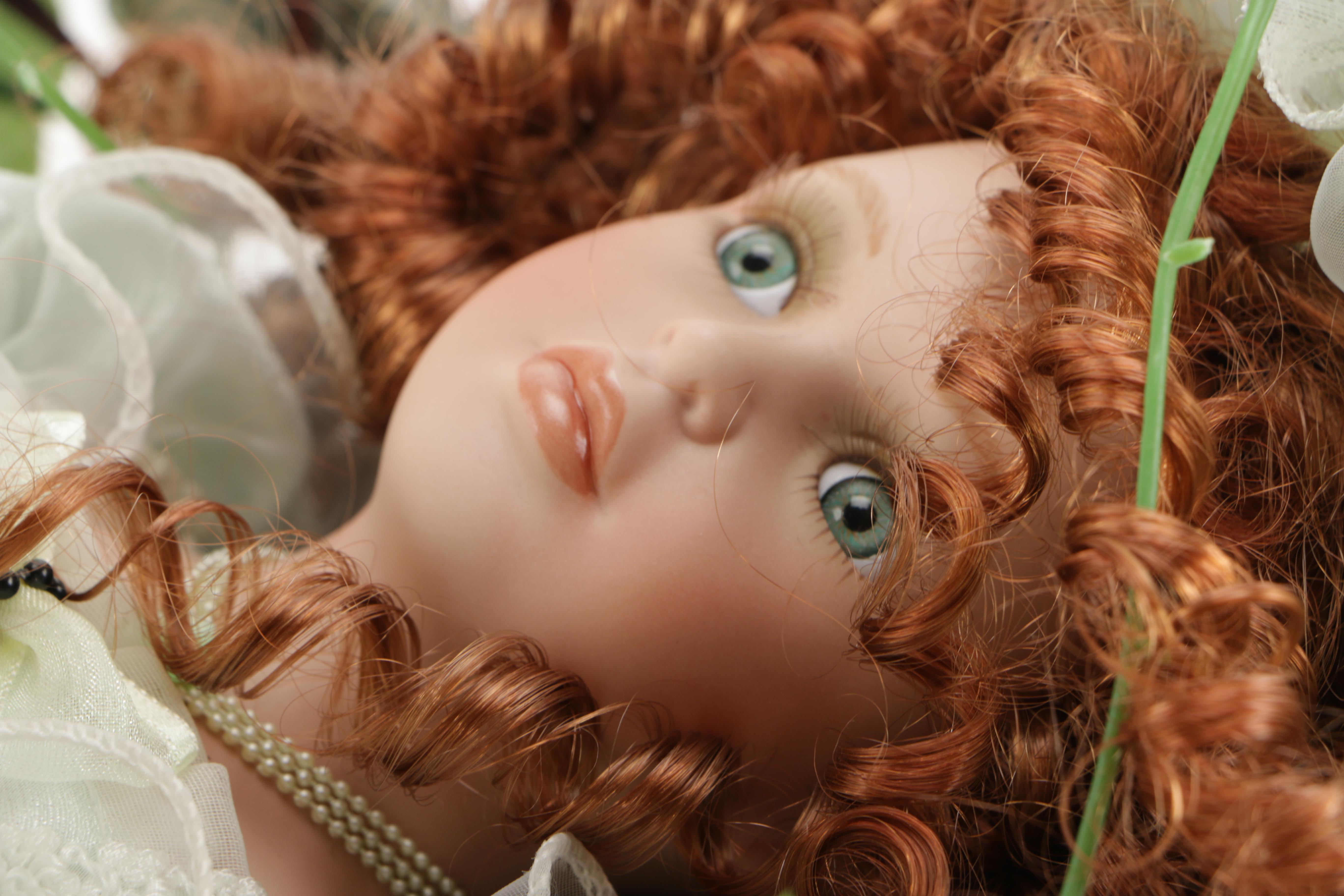 Cathay Collection Porcelain Doll on Swing