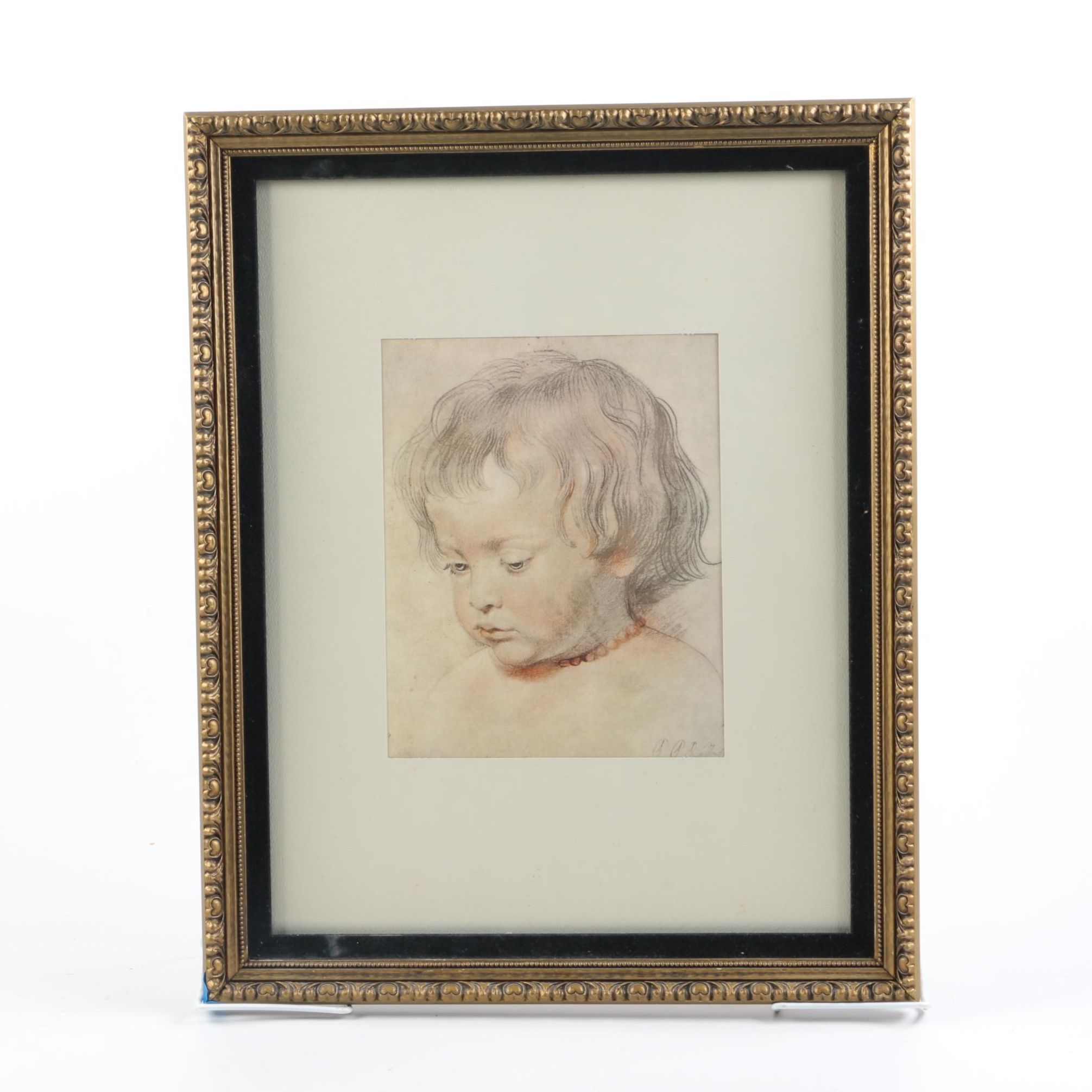 After Nicolaas Rubens Offset Lithograph "Study Of A Child"