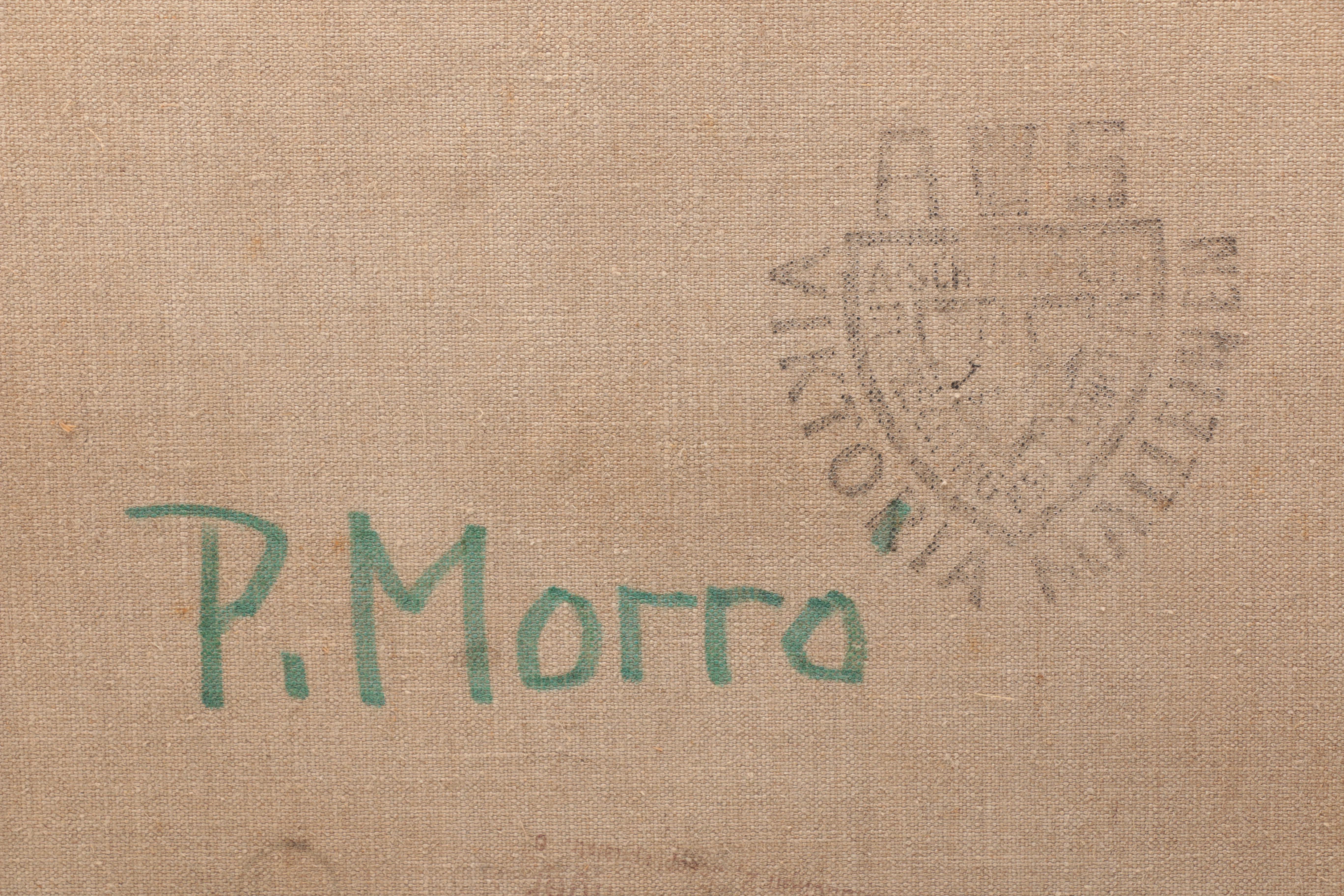 P. Morro Oil Painting on Canvas Impressionistic Floral Still Life