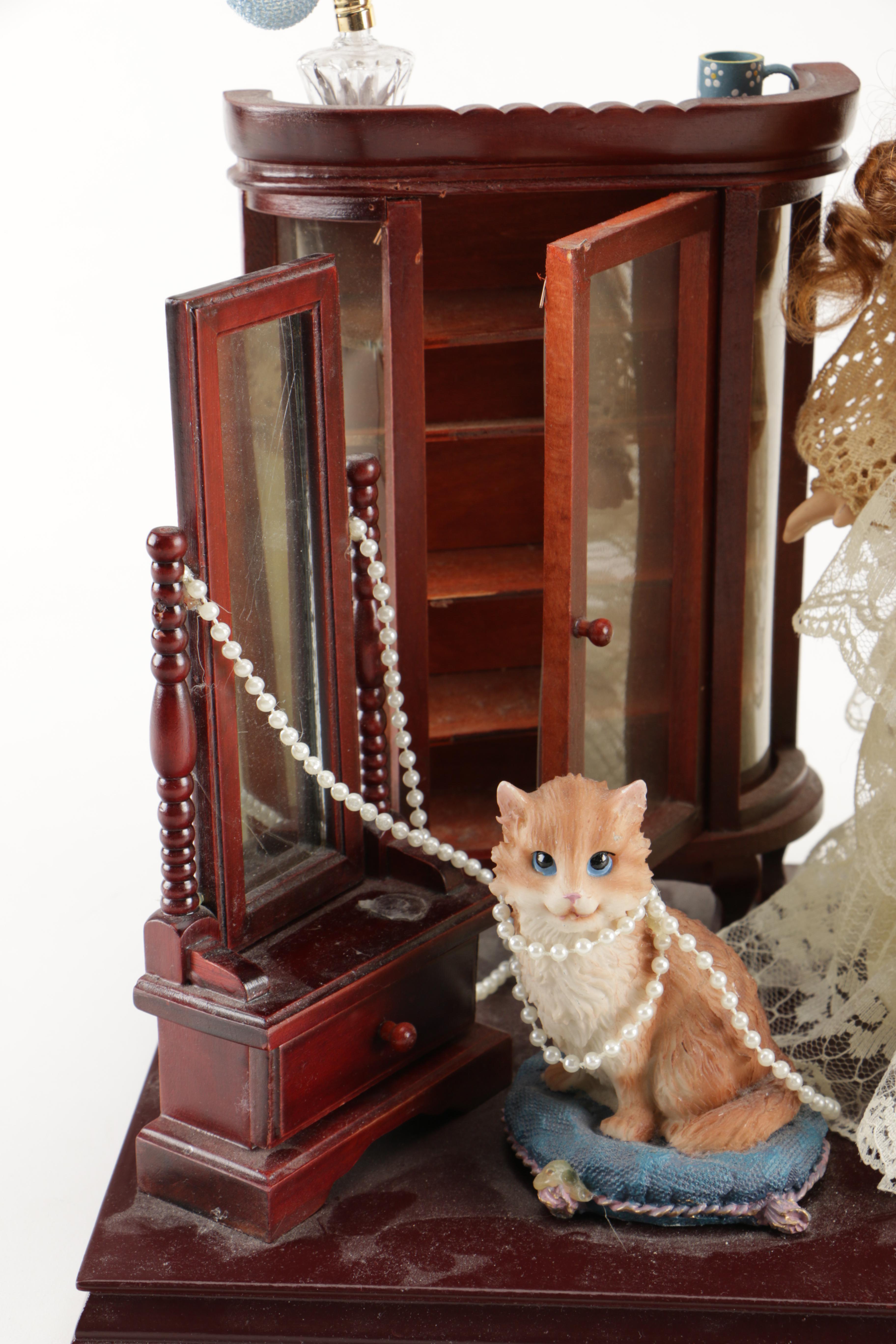 Collectors Choice Porcelain Doll With Accessories