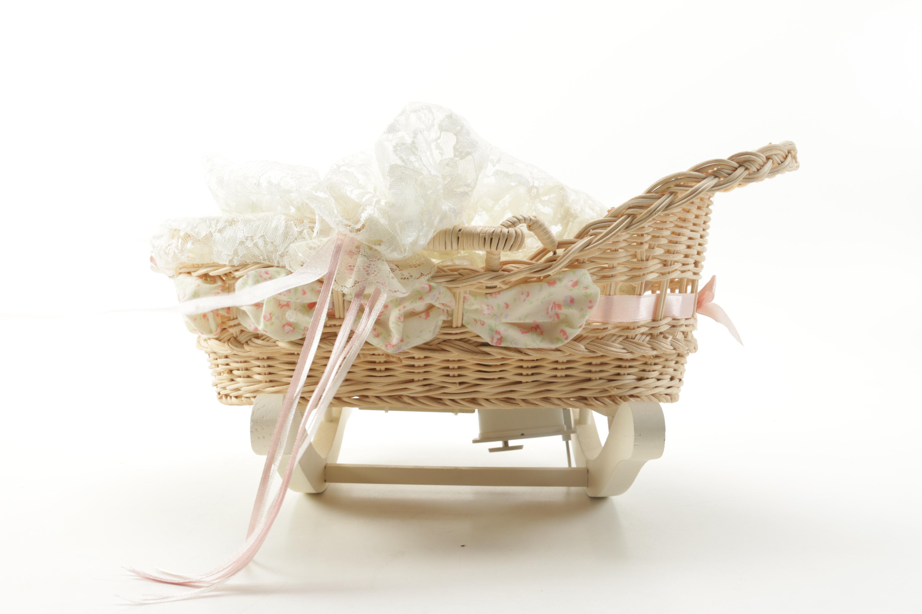 Baby Doll in Rocking Basket