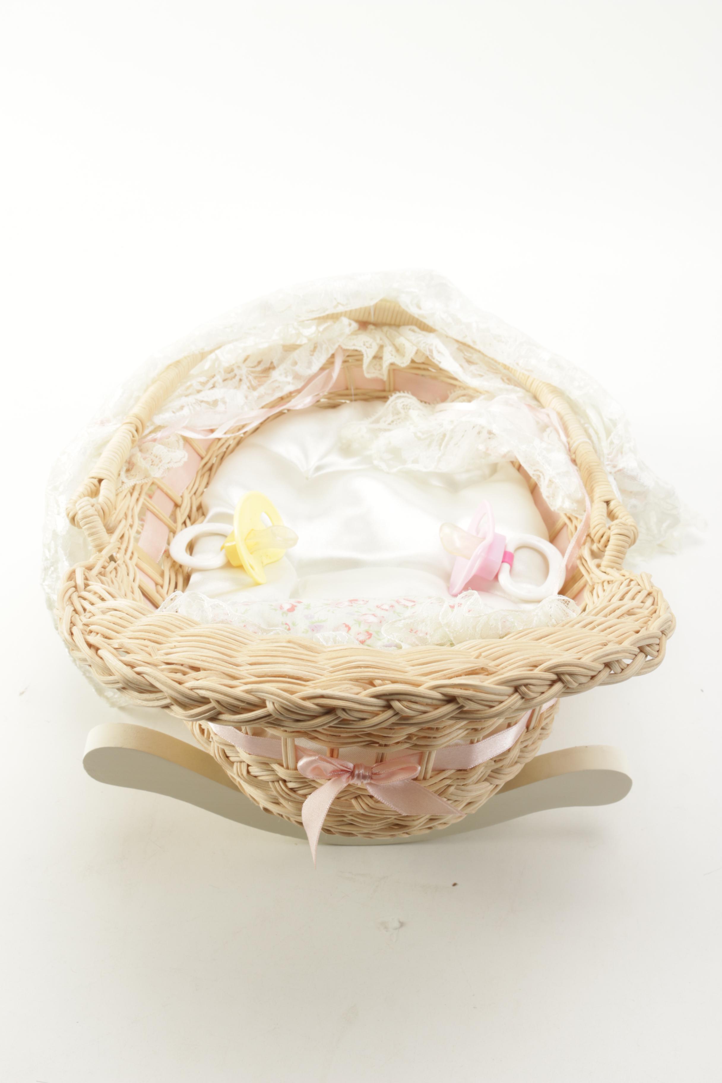 Baby Doll in Rocking Basket
