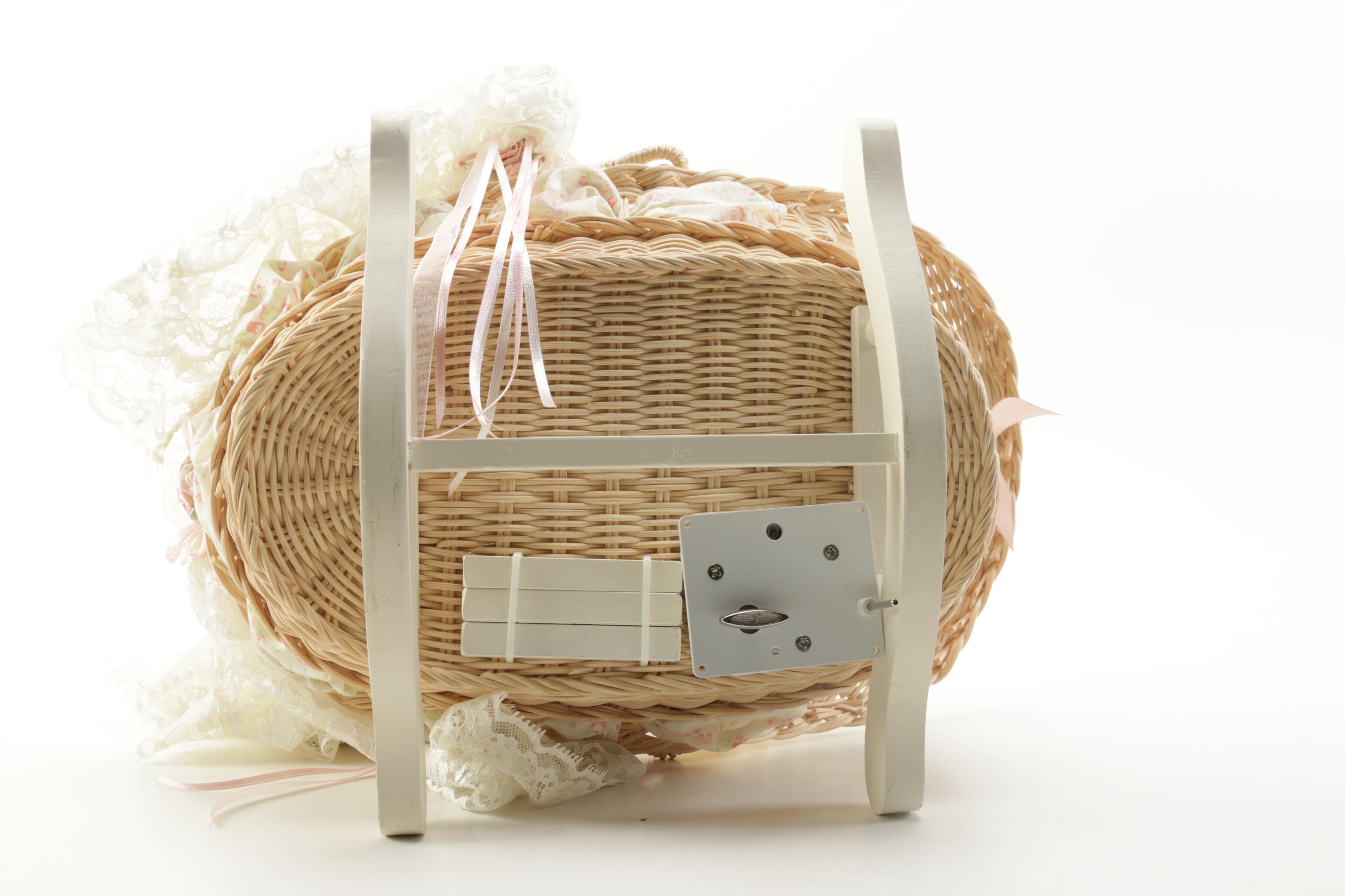 Baby Doll in Rocking Basket
