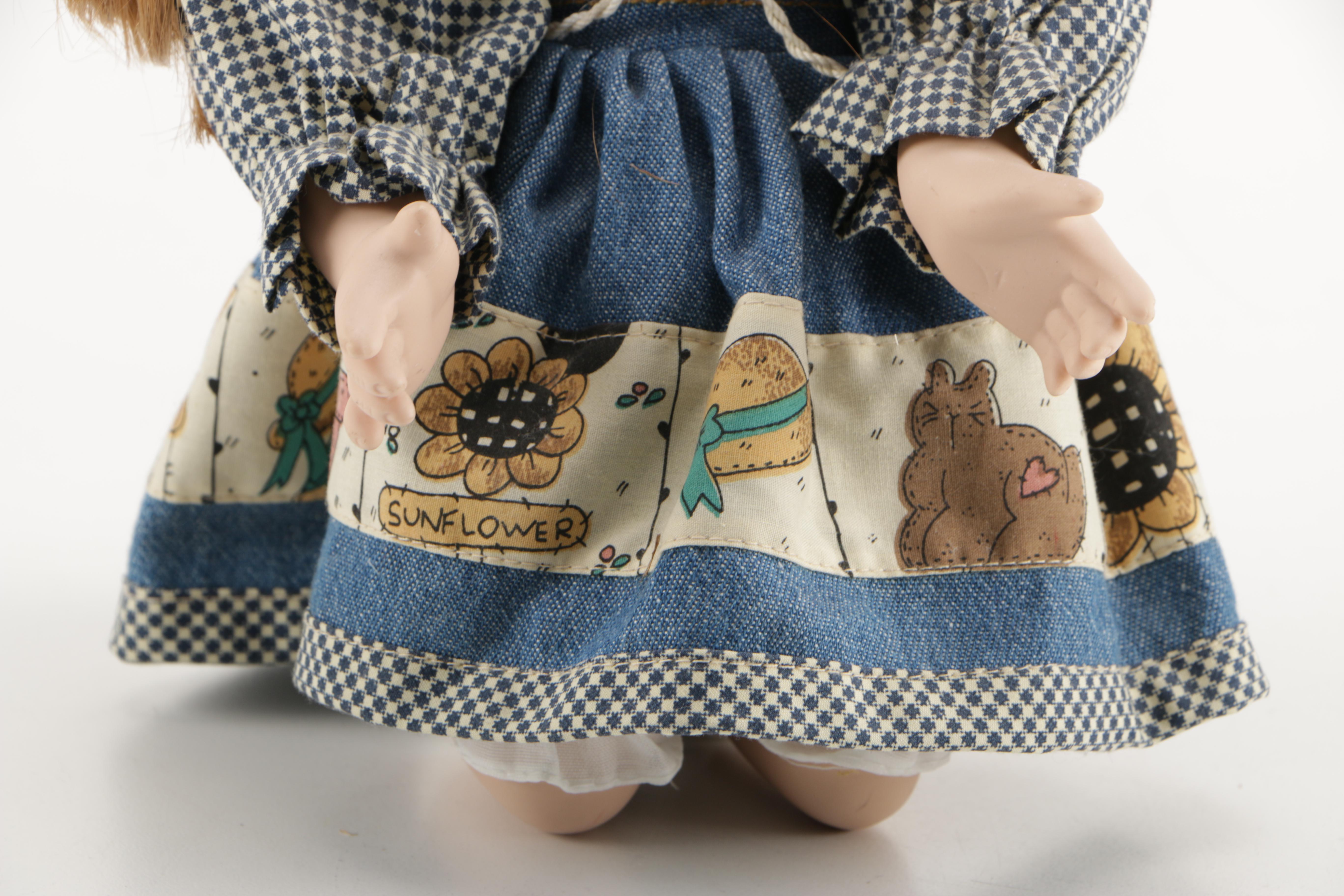 Porcelain Doll With Bird