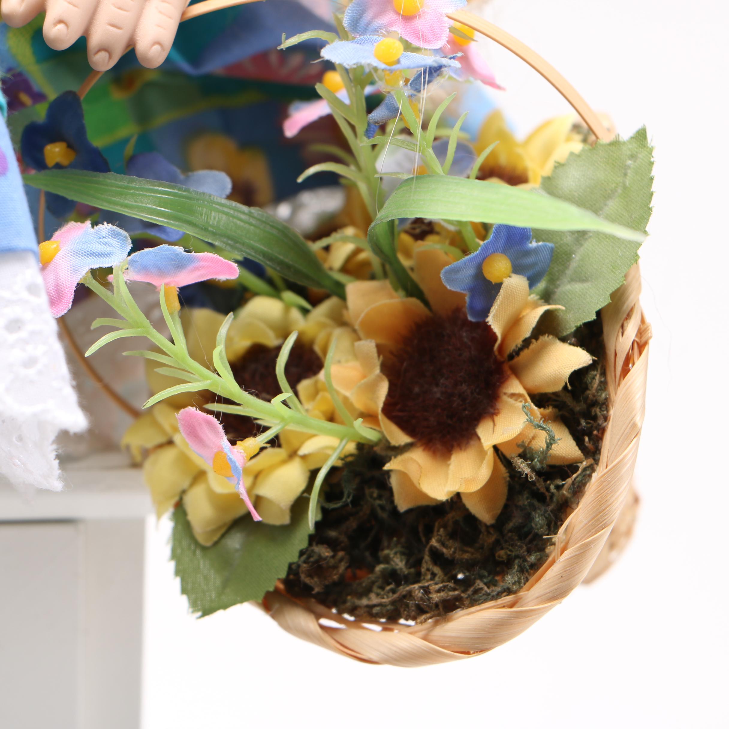 Porcelain Dolls and Accessories in Dresser