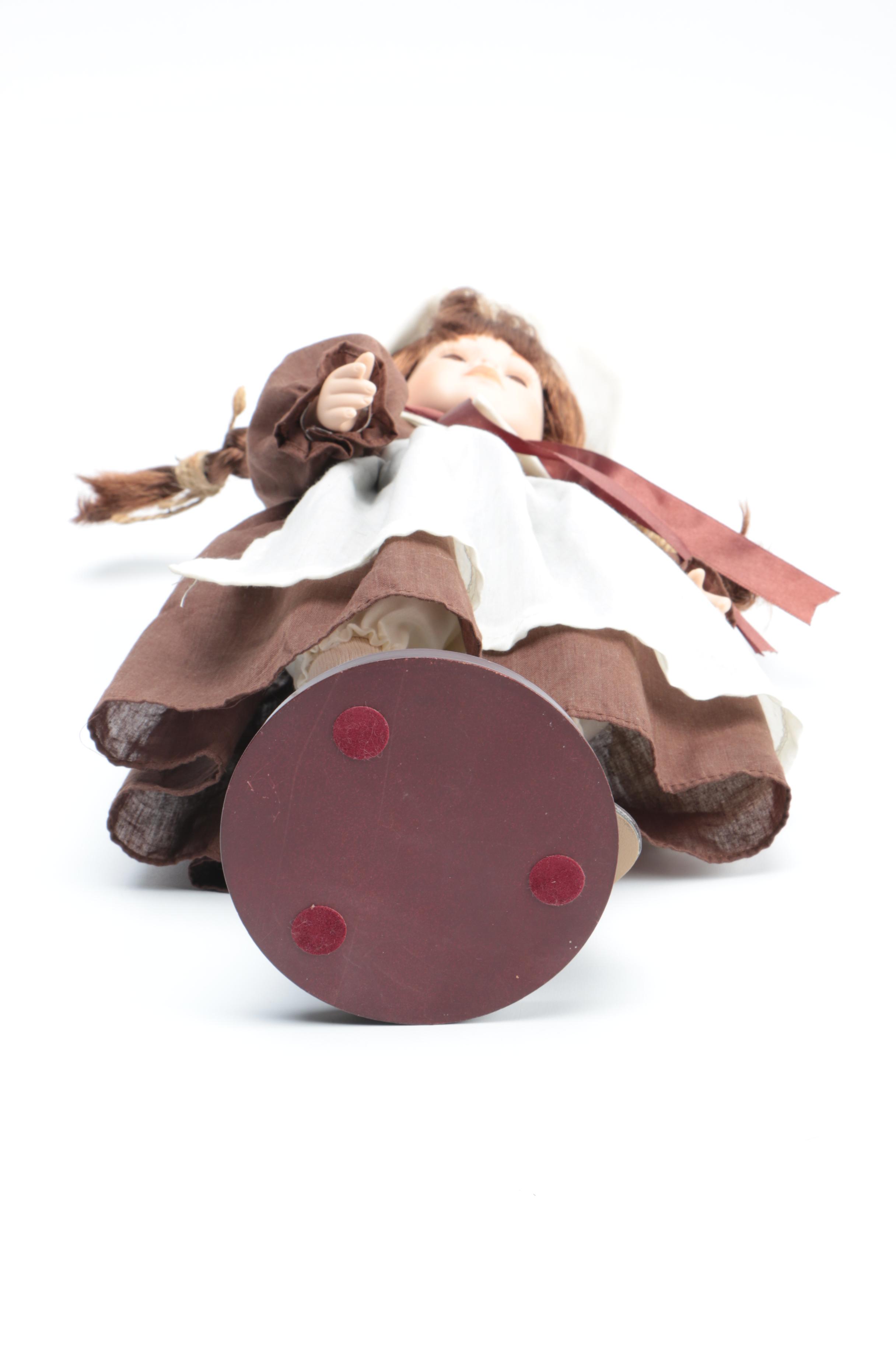 Porcelain Boy and Girl Pilgrim Dolls