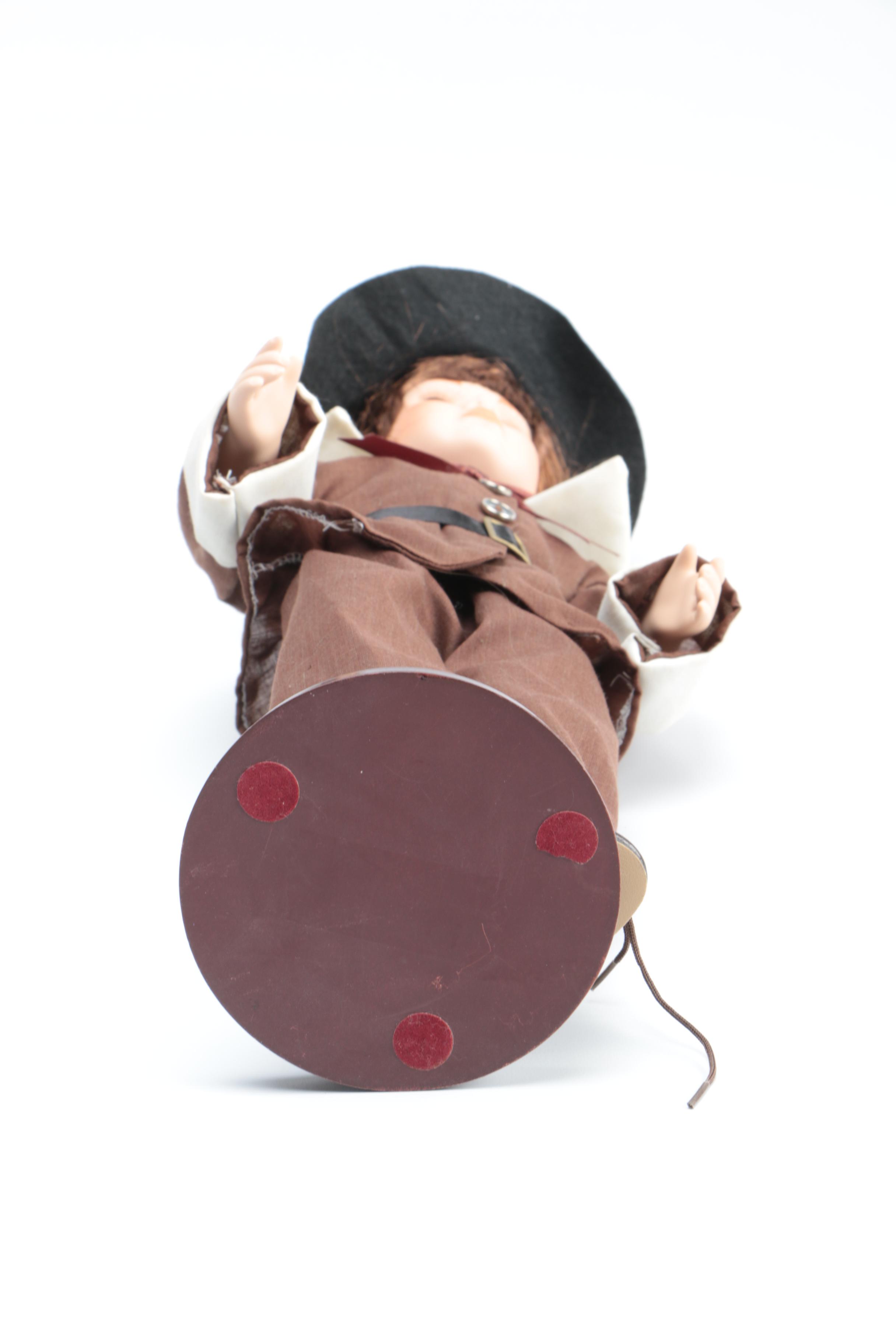 Porcelain Boy and Girl Pilgrim Dolls