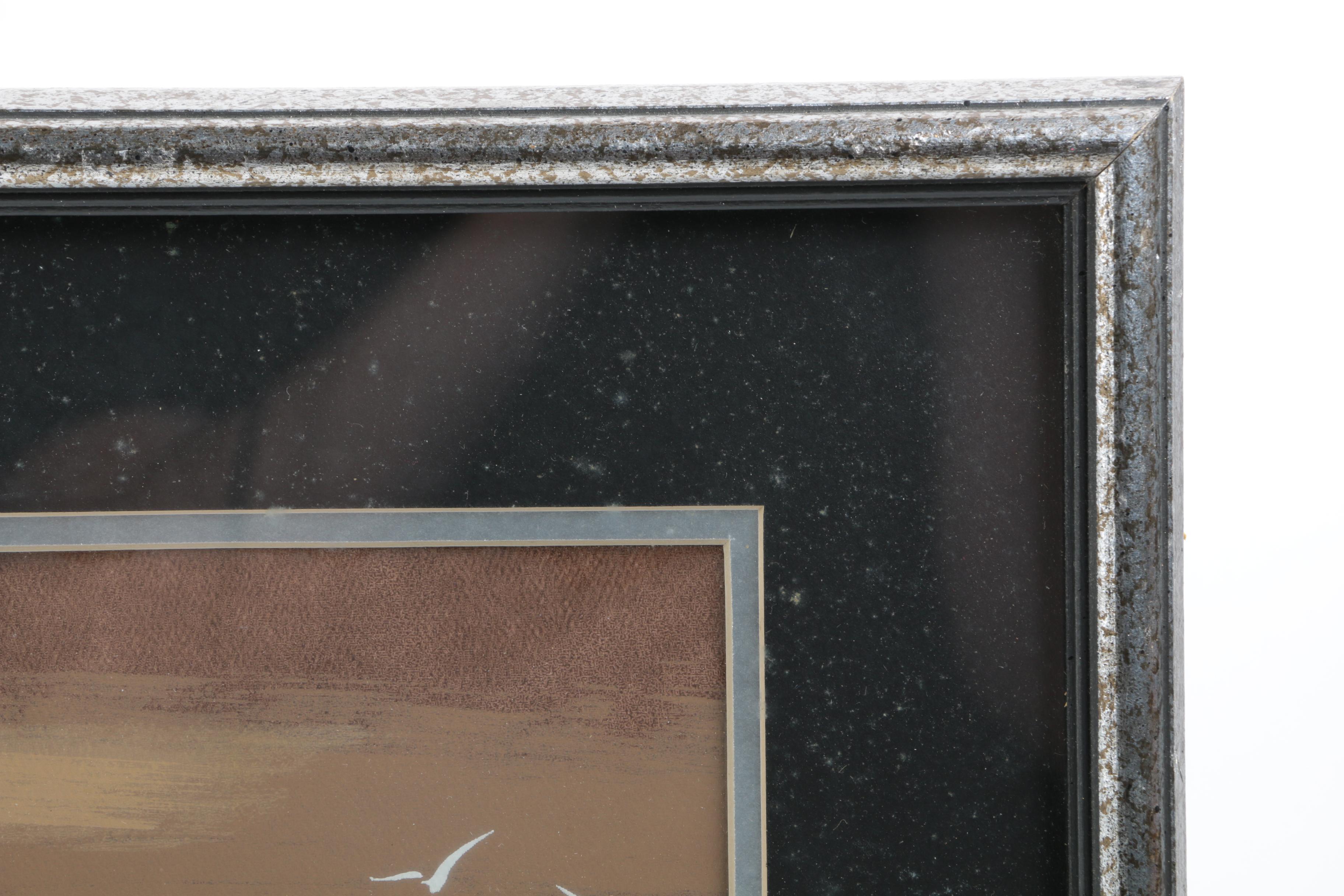 Lyman (Hopi) Hopkins Gouache on Paper "Trawlers"