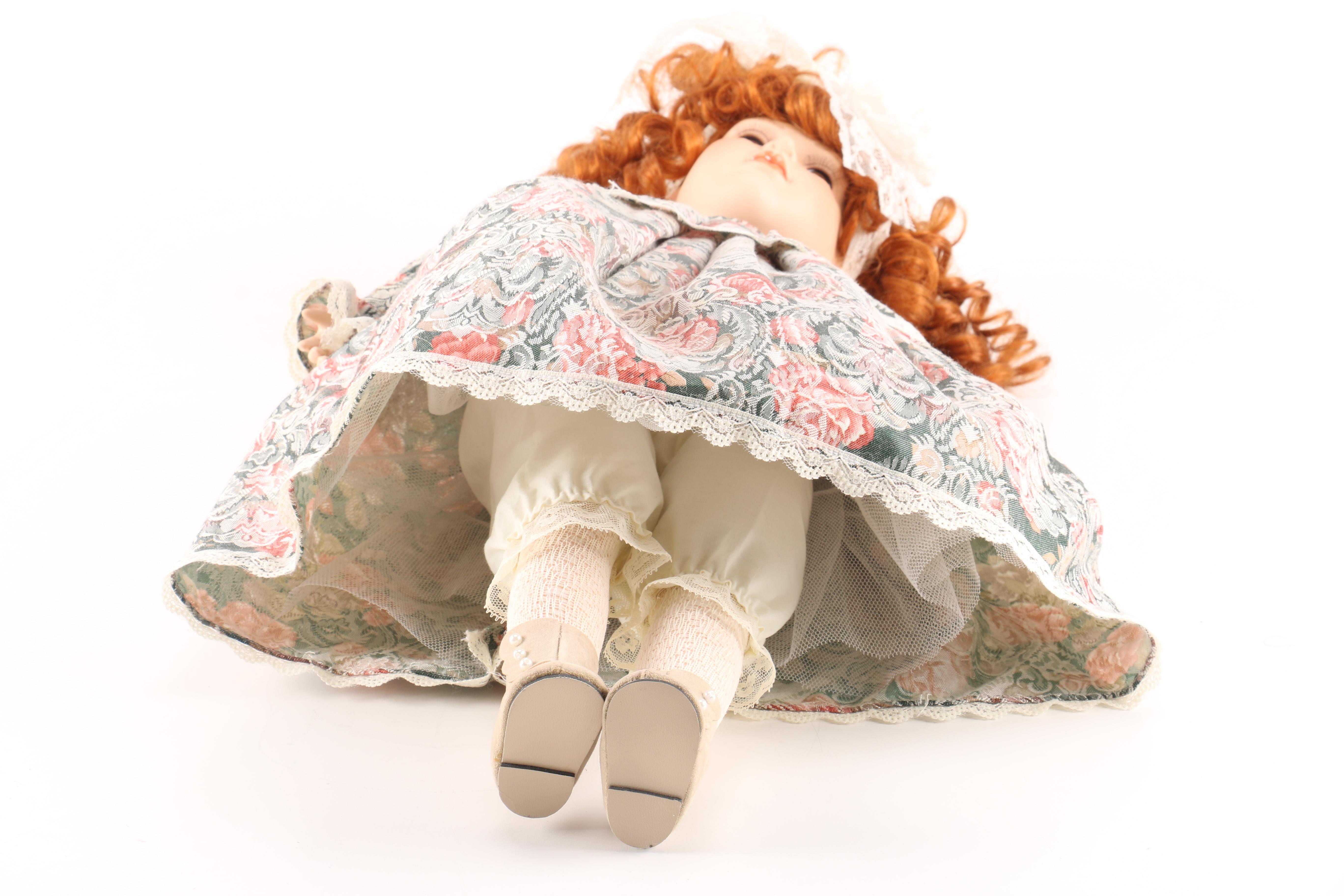 Red Haired Porcelain Doll