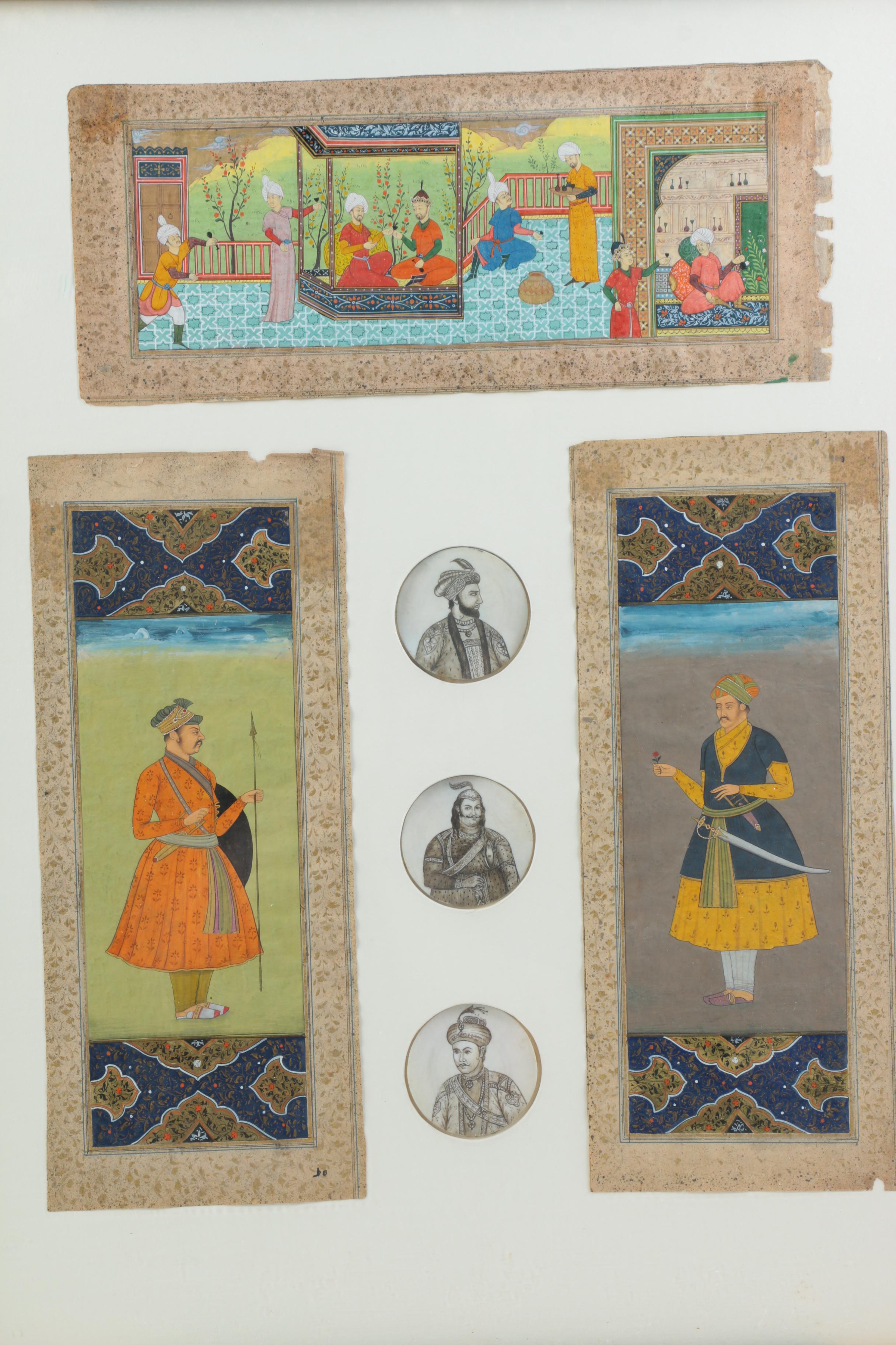 Indo-Persian Inspired Gouache Illustrations and Miniature Paintings on Paper and Resin