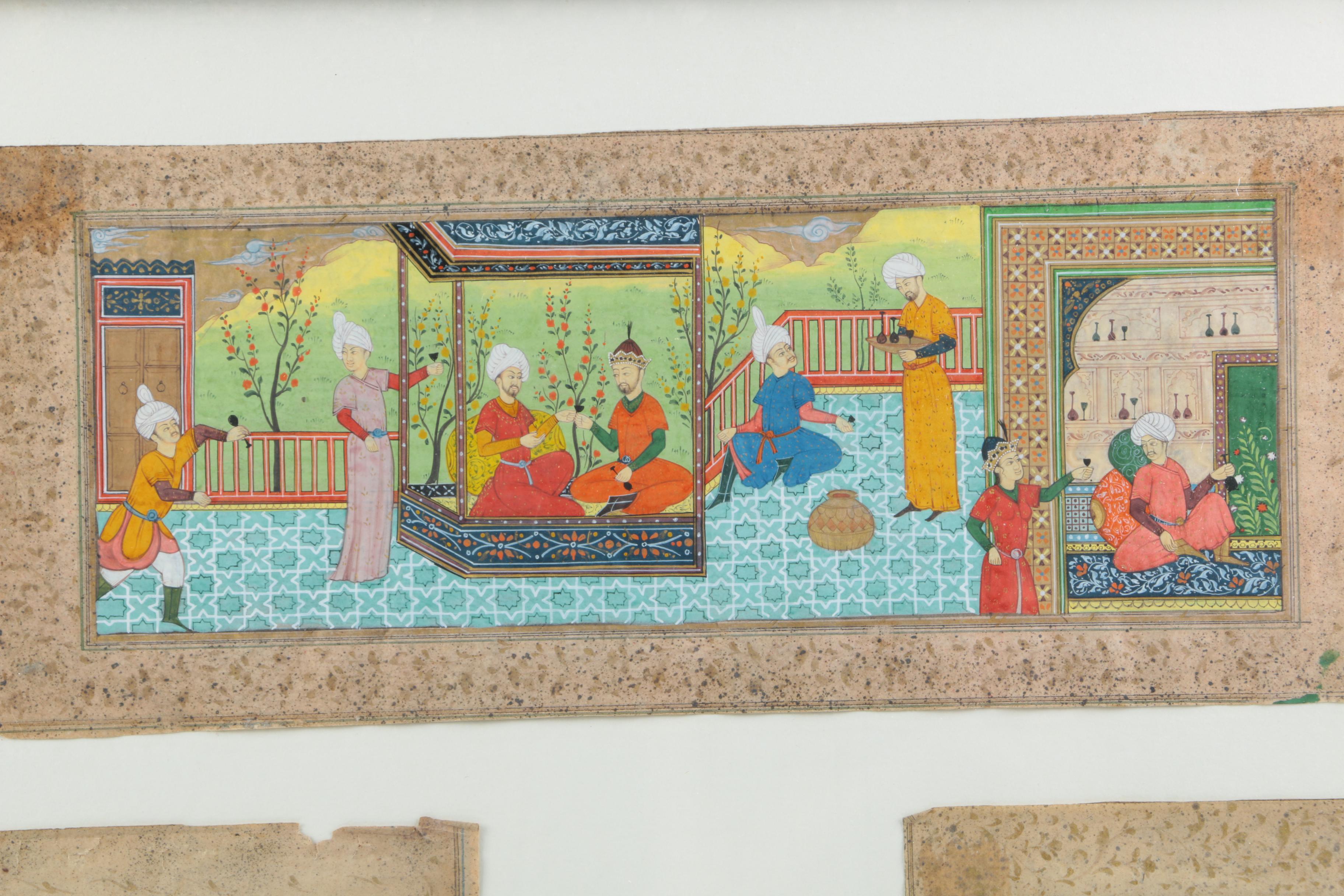 Indo-Persian Inspired Gouache Illustrations and Miniature Paintings on Paper and Resin