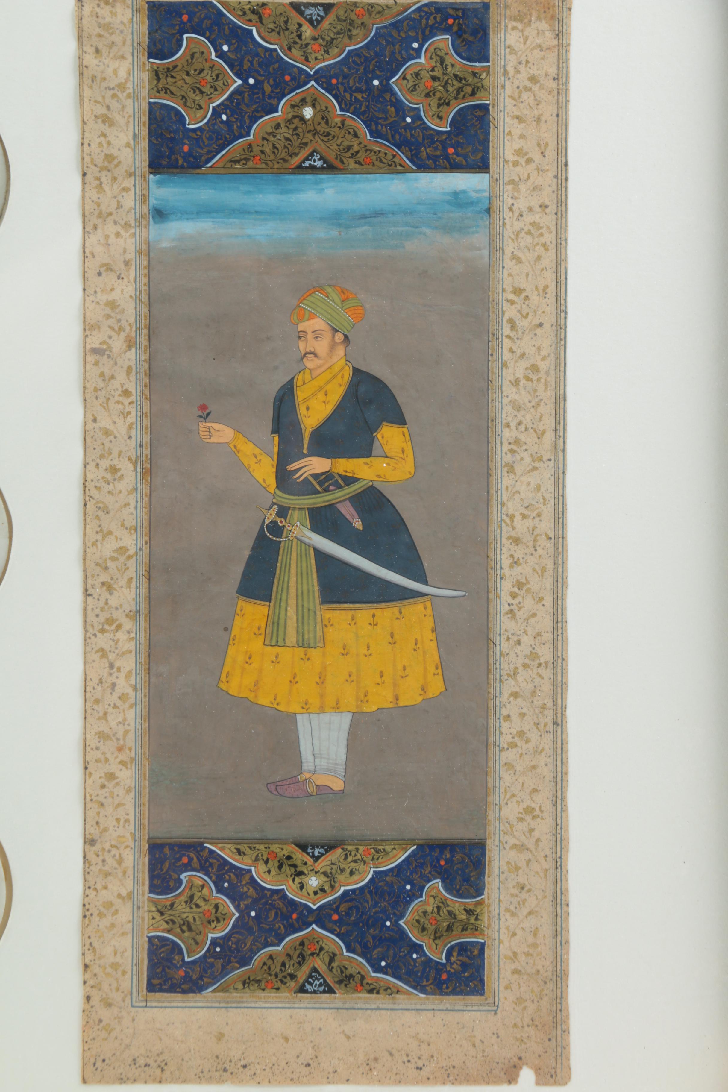 Indo-Persian Inspired Gouache Illustrations and Miniature Paintings on Paper and Resin
