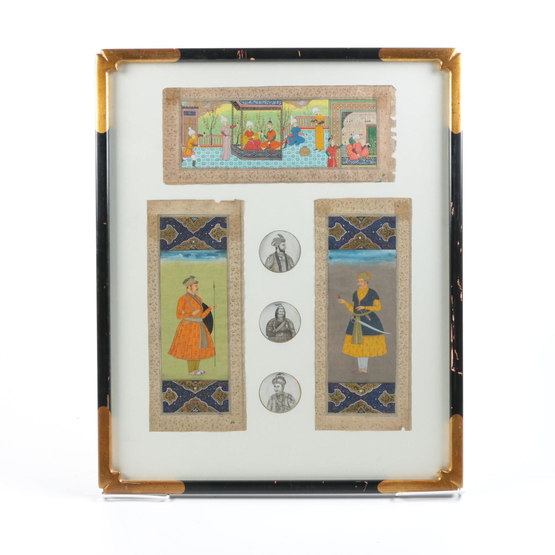 Indo-Persian Inspired Gouache Illustrations and Miniature Paintings on Paper and Resin