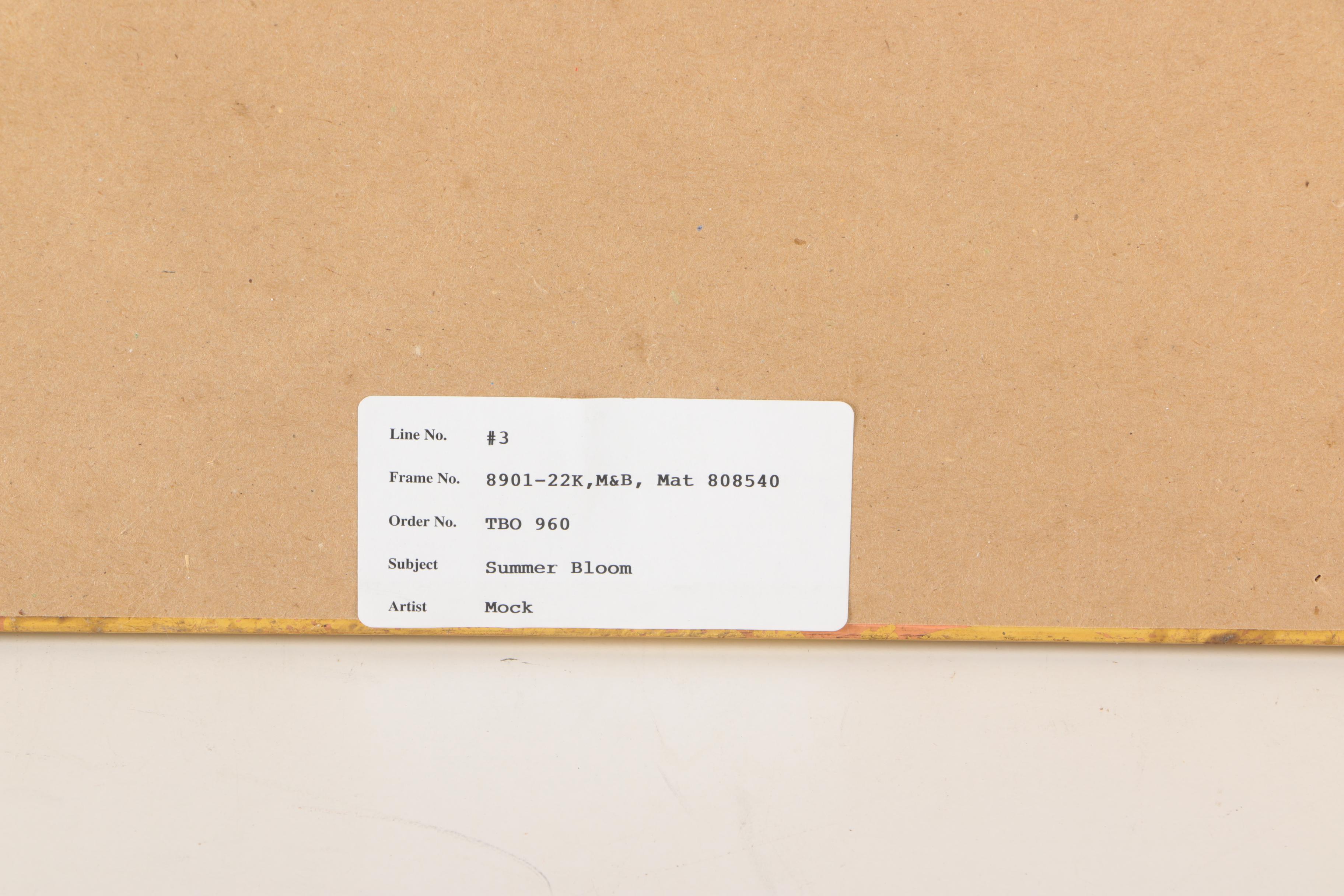 Barbara Mock Offset Lithograph Still Life