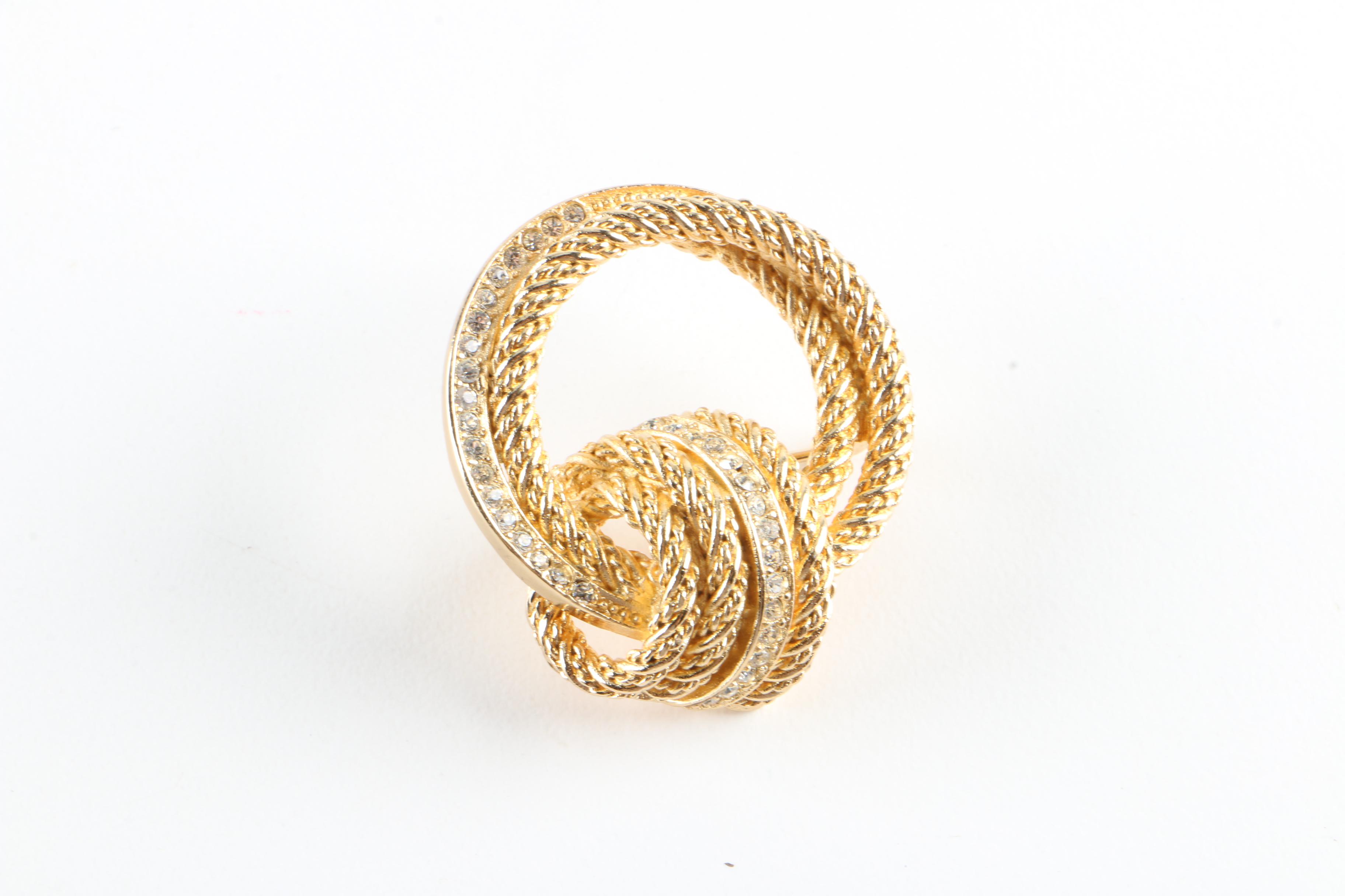 Vintage Brooches, Earrings, and a Pearl Bracelet