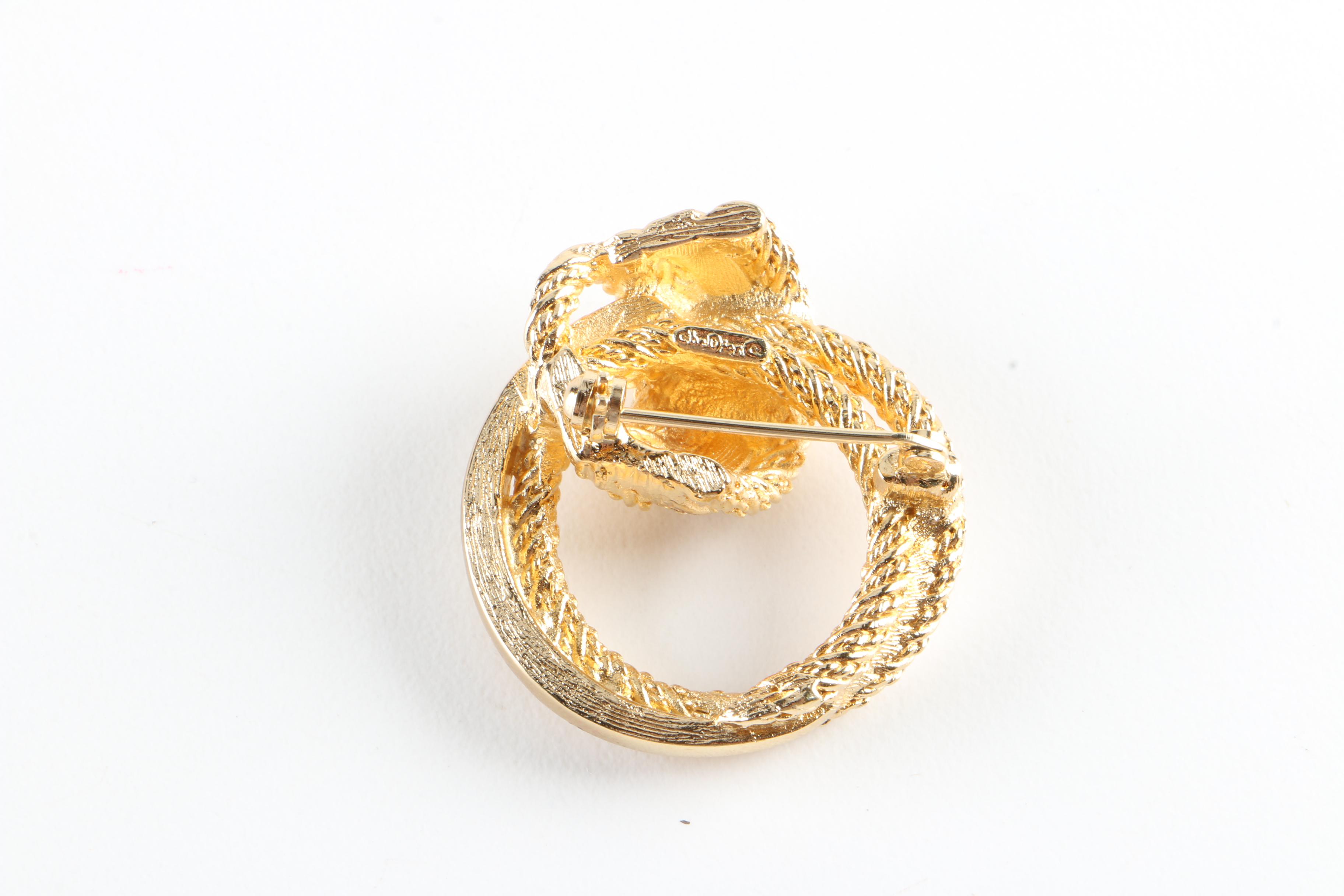 Vintage Brooches, Earrings, and a Pearl Bracelet