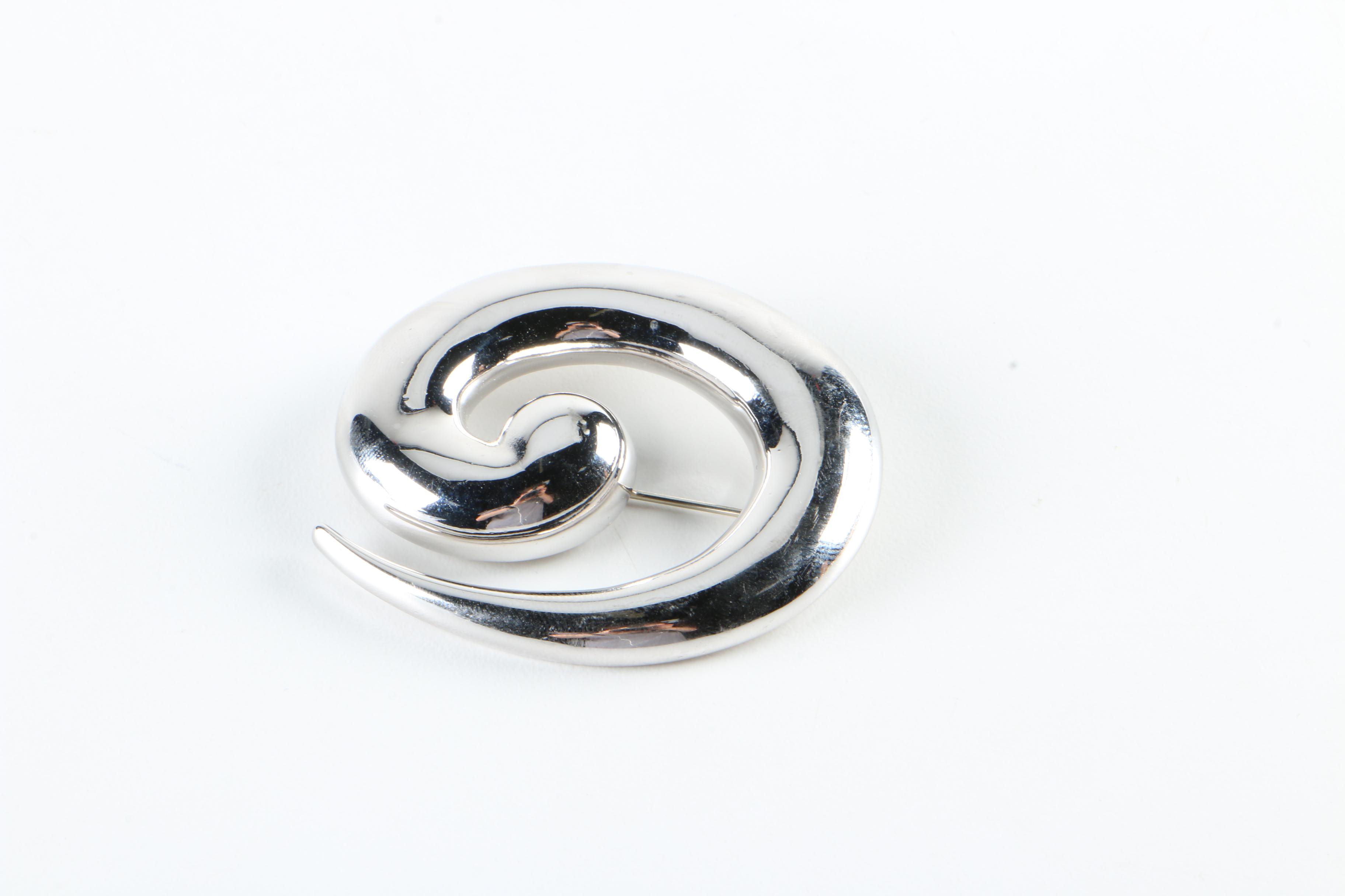 Vintage Brooches, Earrings, and a Pearl Bracelet