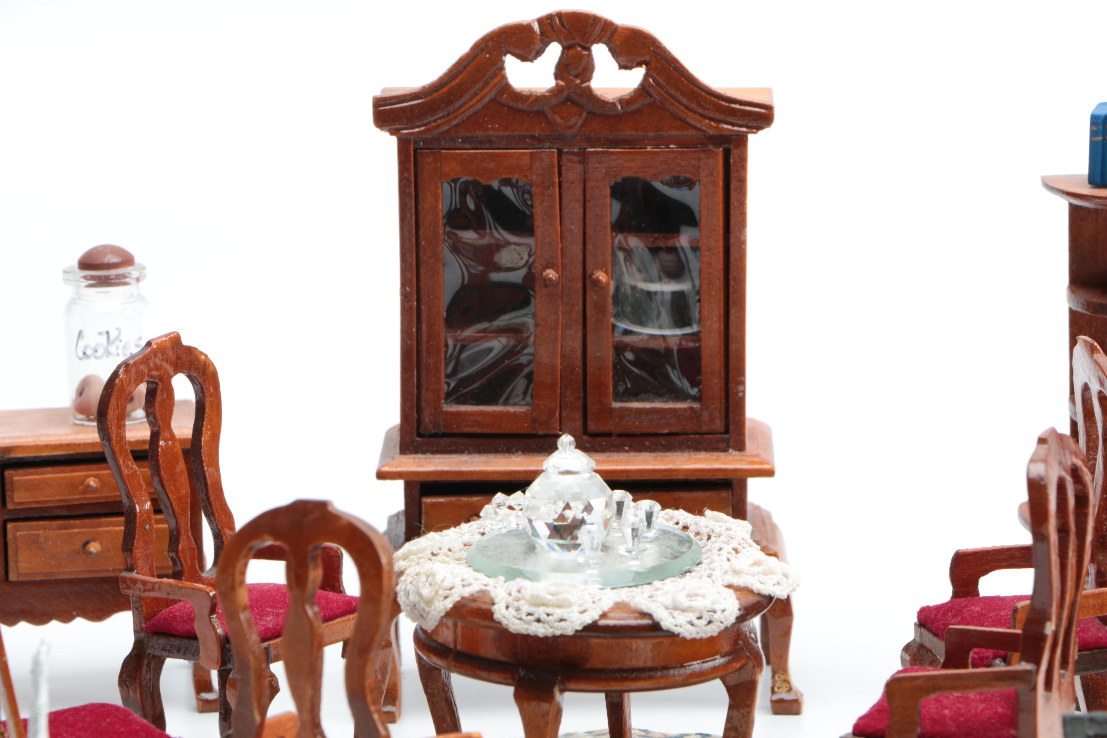 Assortment of Doll House Furniture and More
