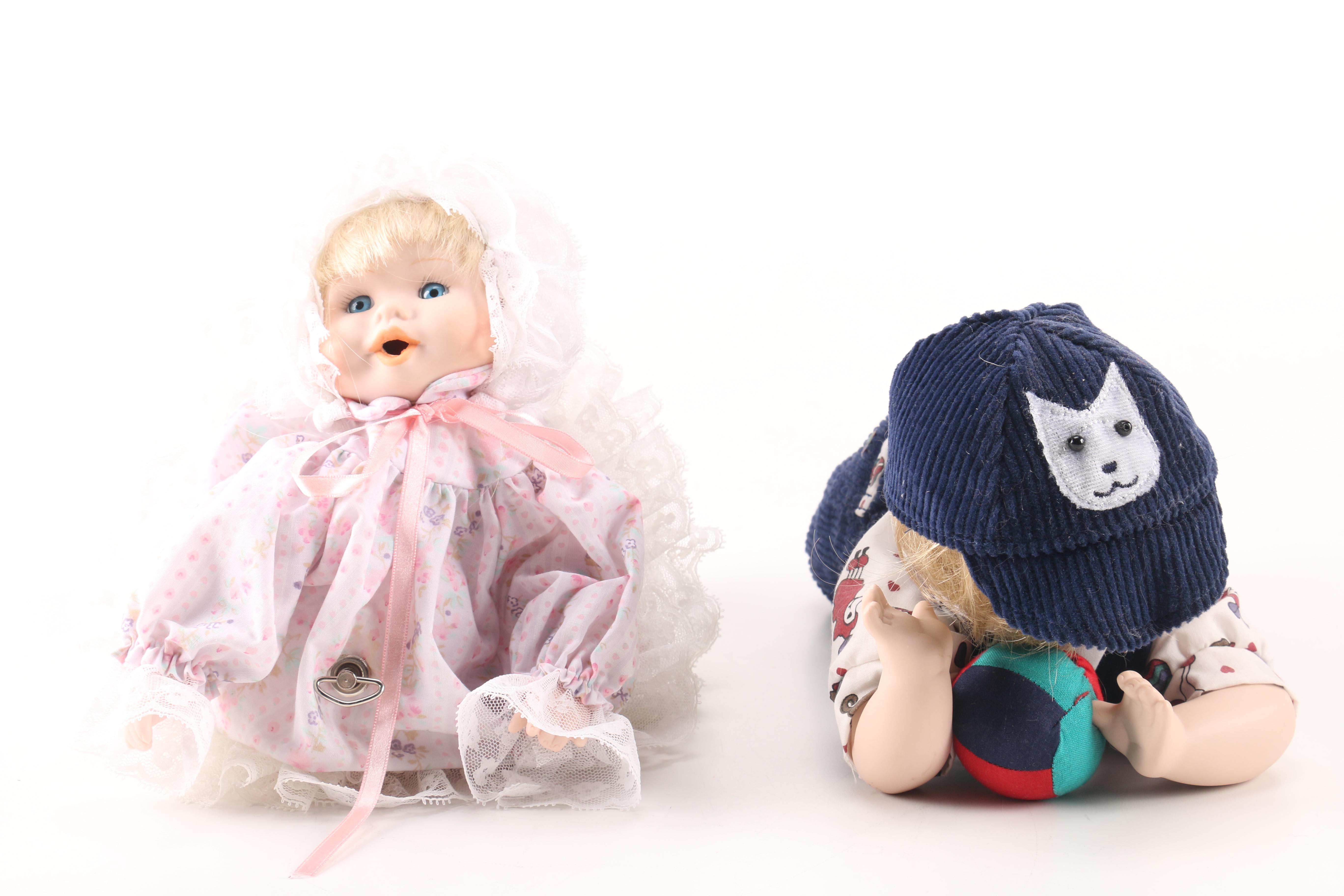 Assortment of Porcelain Baby Dolls