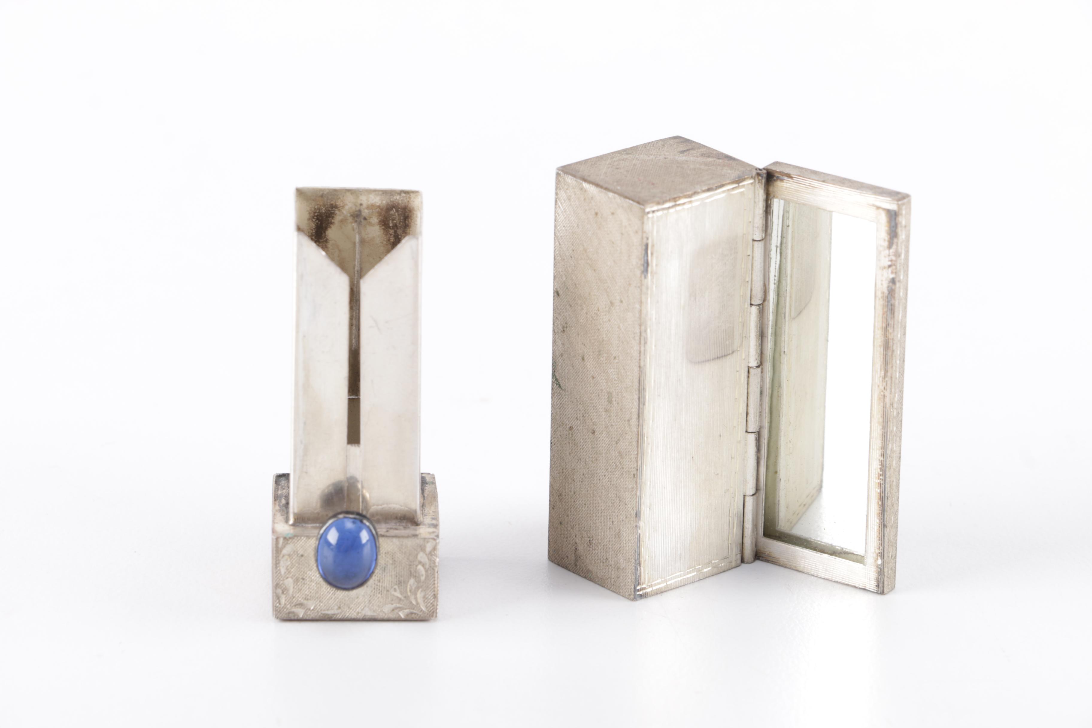 Vintage Sterling Bracelet and 800 Silver Lipstick Case