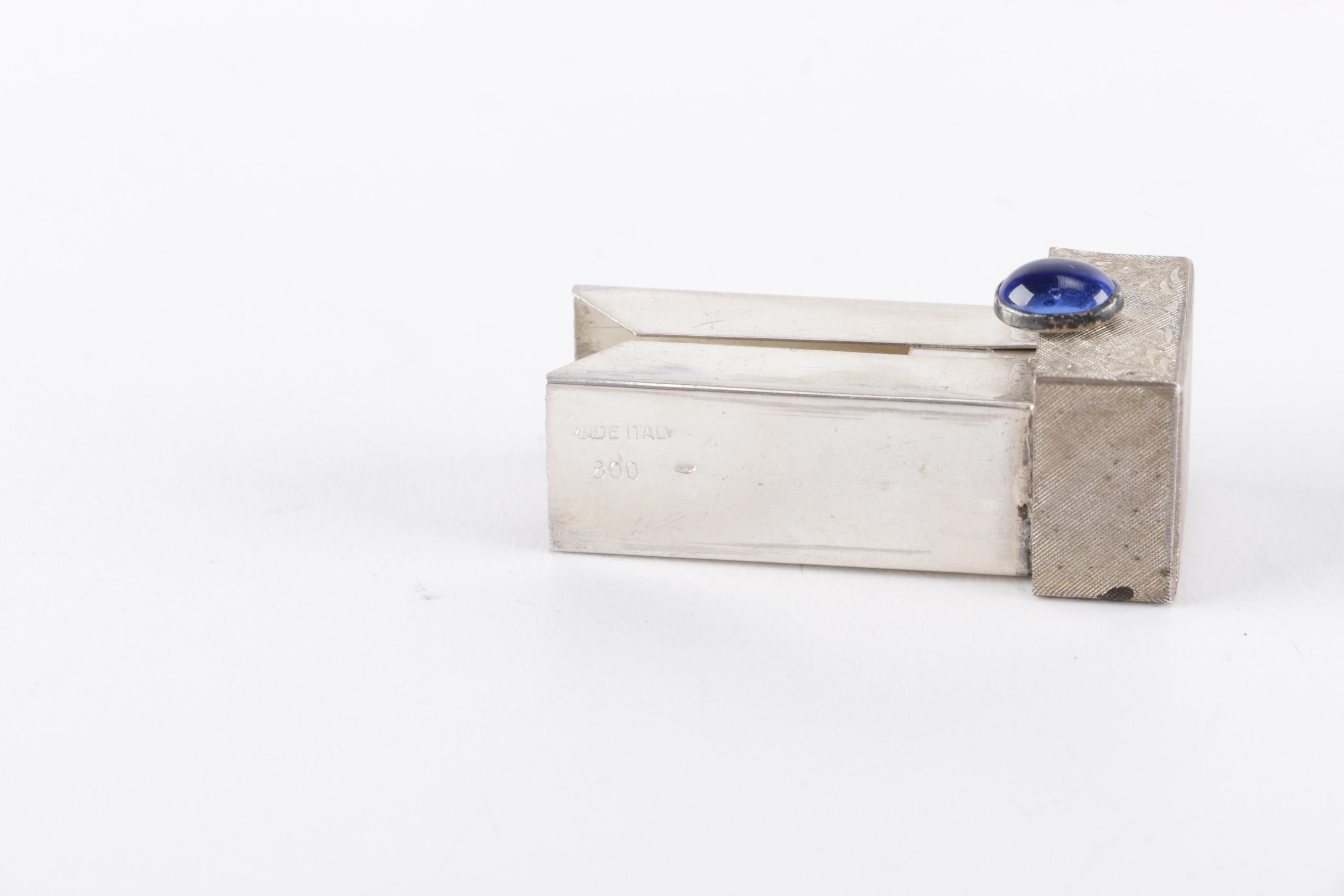 Vintage Sterling Bracelet and 800 Silver Lipstick Case