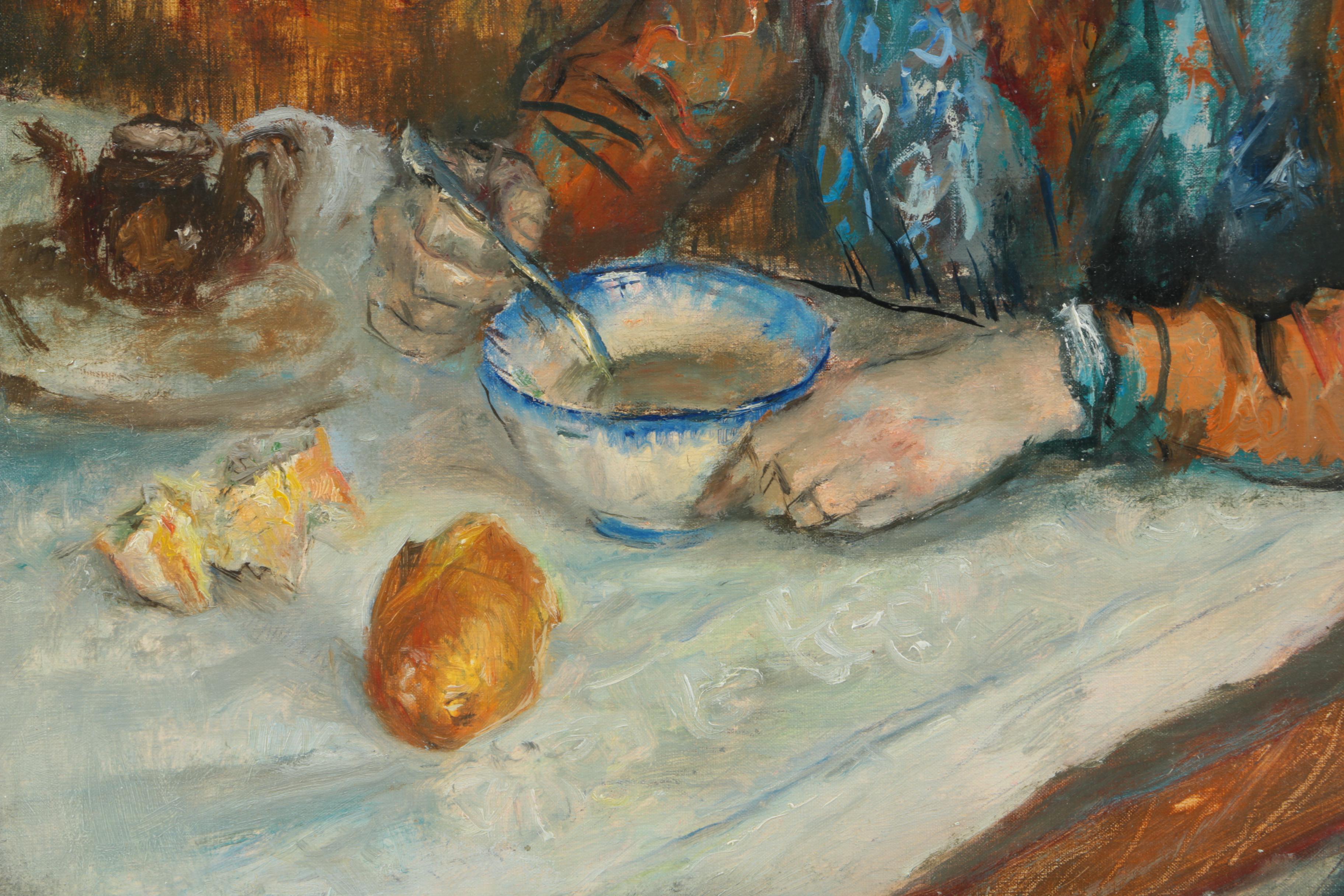 Oil Painting on Canvas of a Boy by Moretti