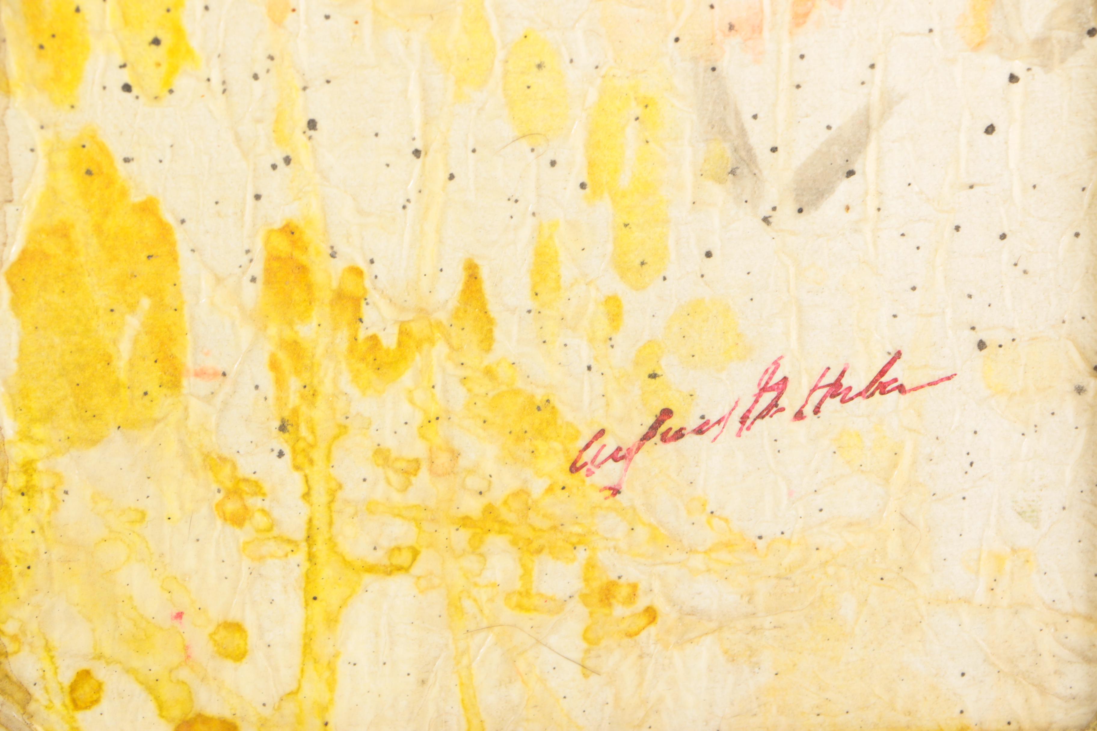 Alfred G. Huber Watercolor and Varnish on Canvas