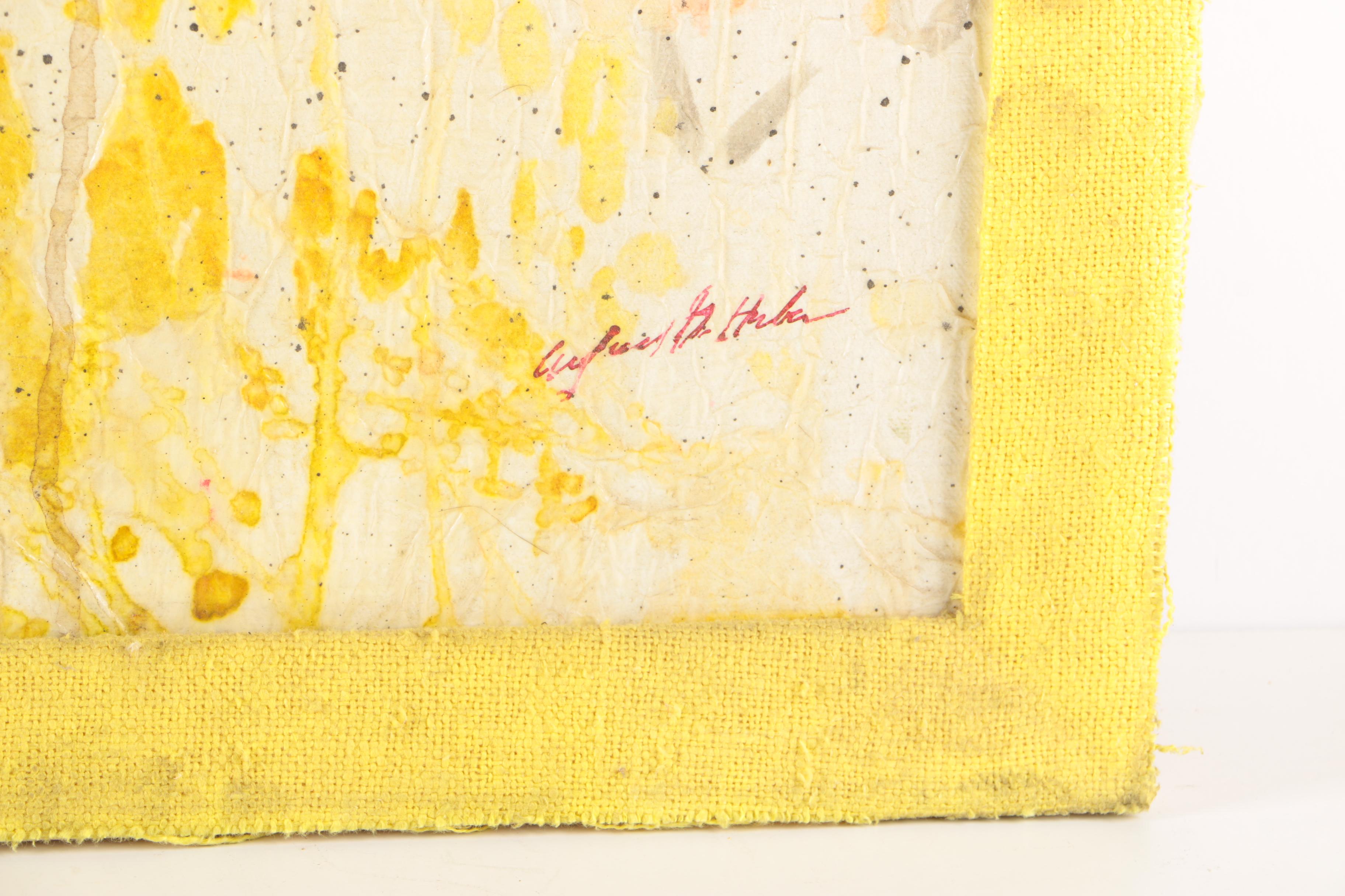 Alfred G. Huber Watercolor and Varnish on Canvas