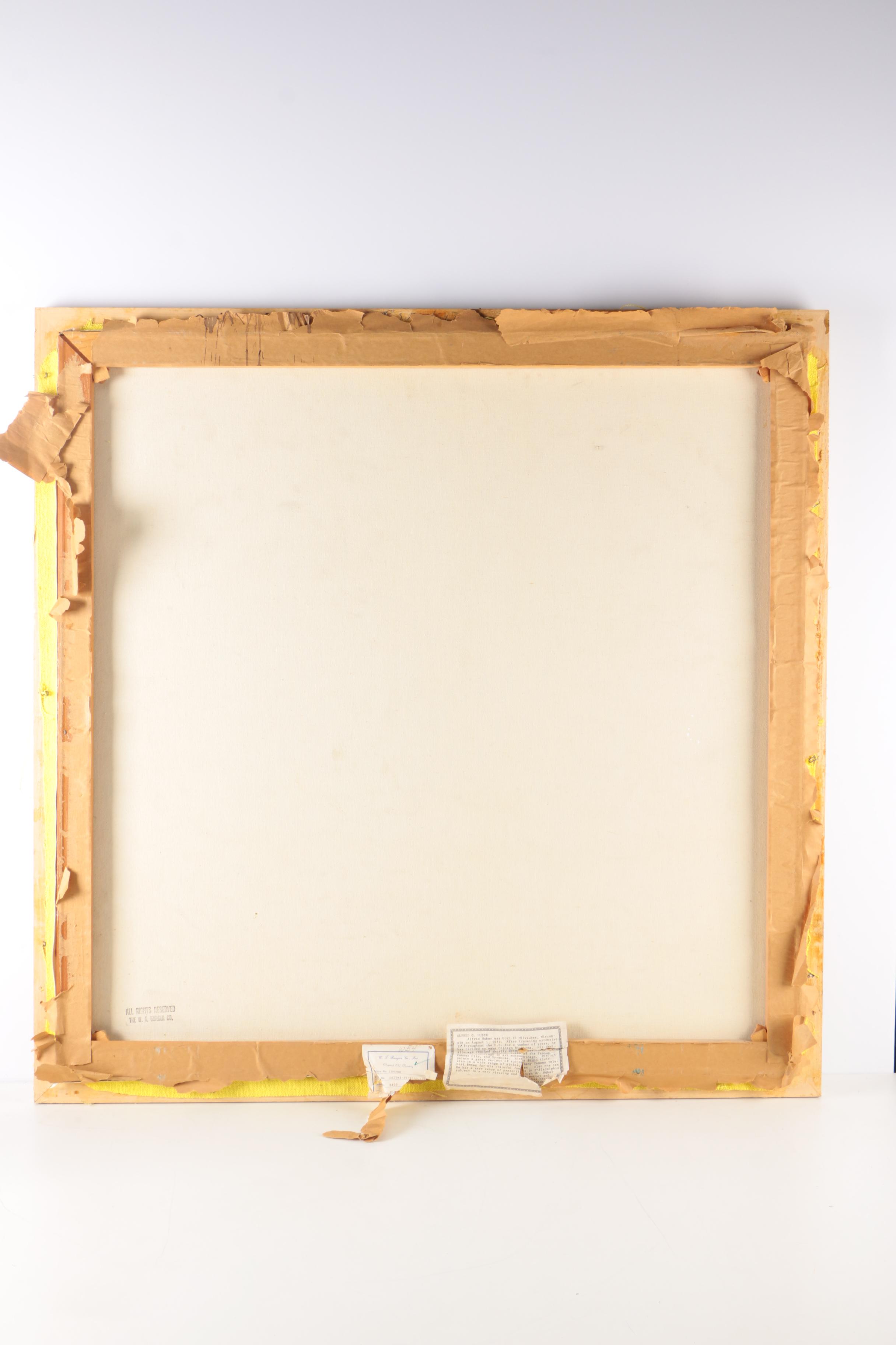 Alfred G. Huber Watercolor and Varnish on Canvas