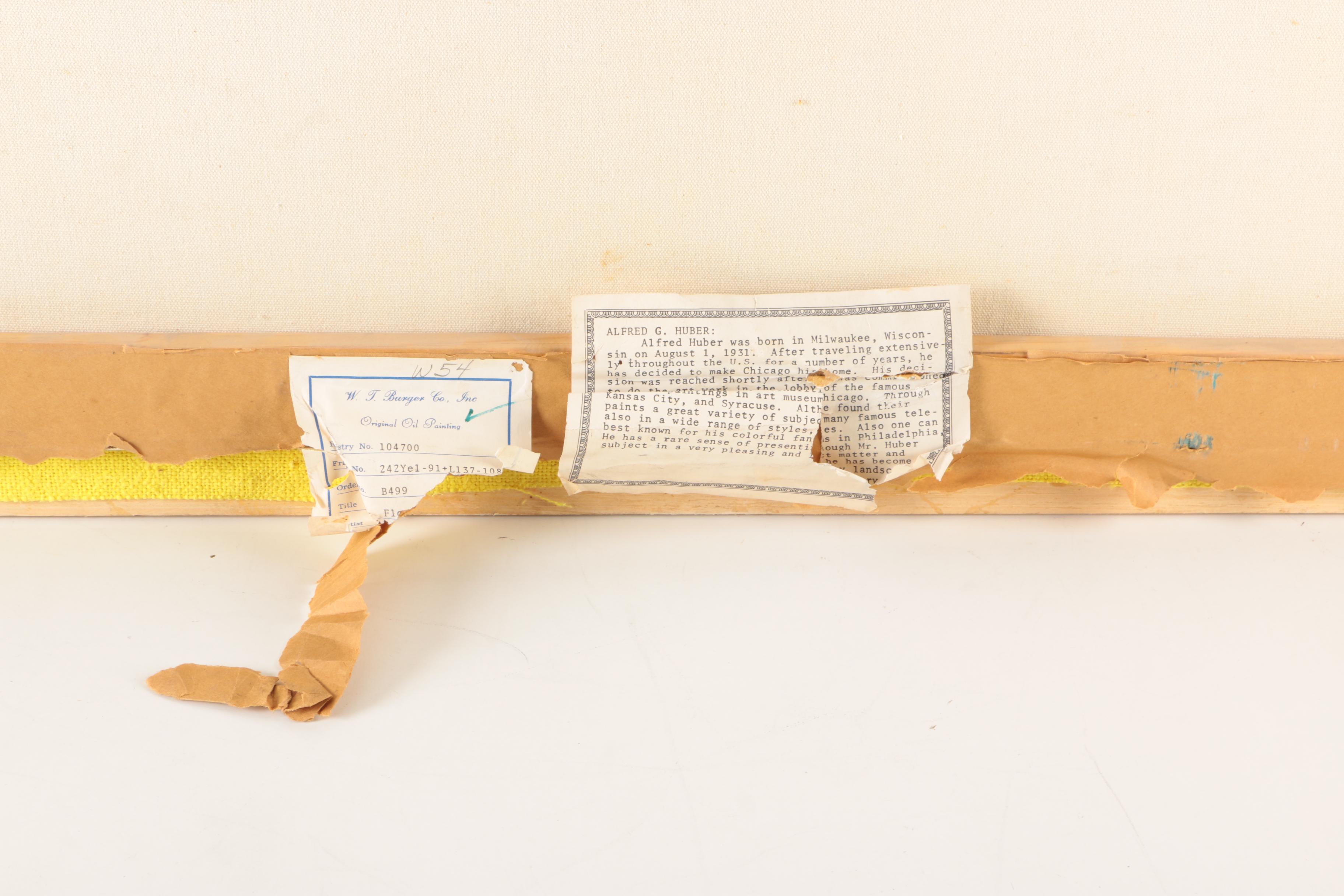 Alfred G. Huber Watercolor and Varnish on Canvas