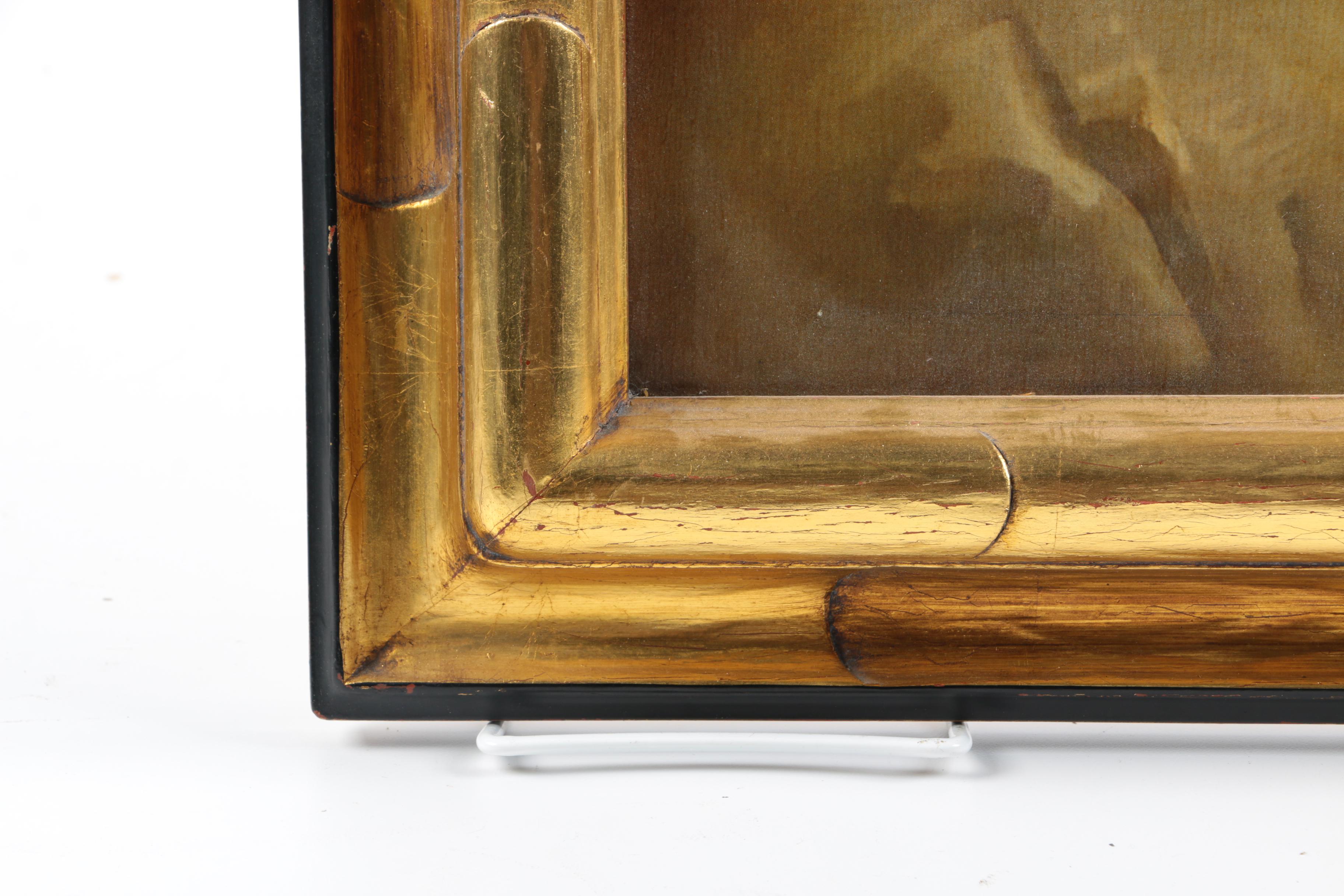 Offset Lithograph on Board Portrait of Jesus Christ