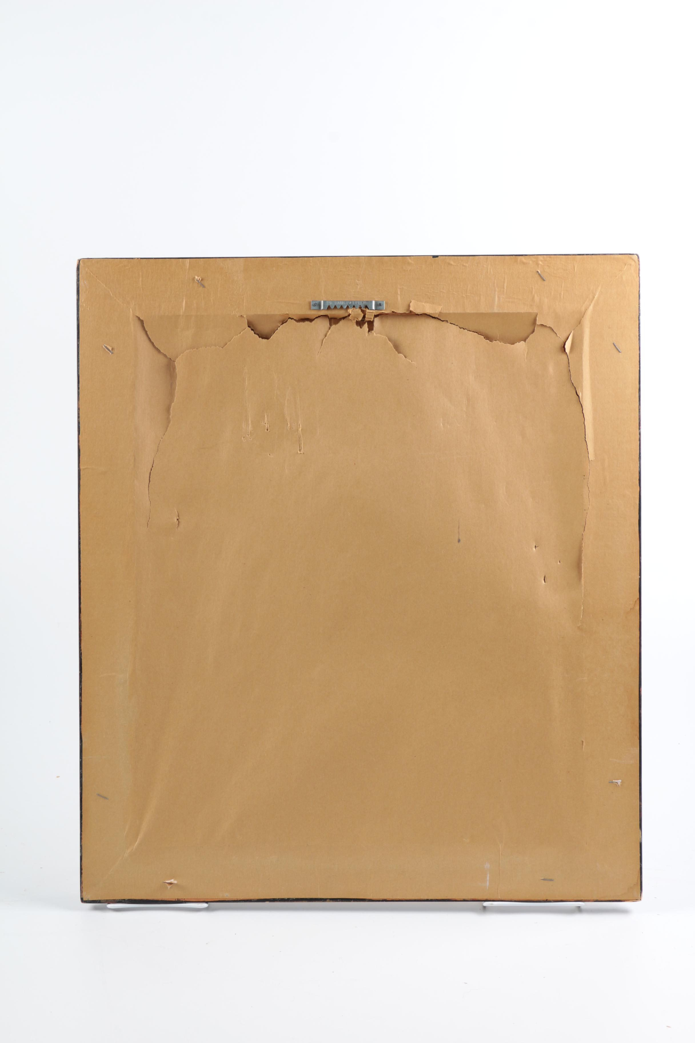 Offset Lithograph on Board Portrait of Jesus Christ