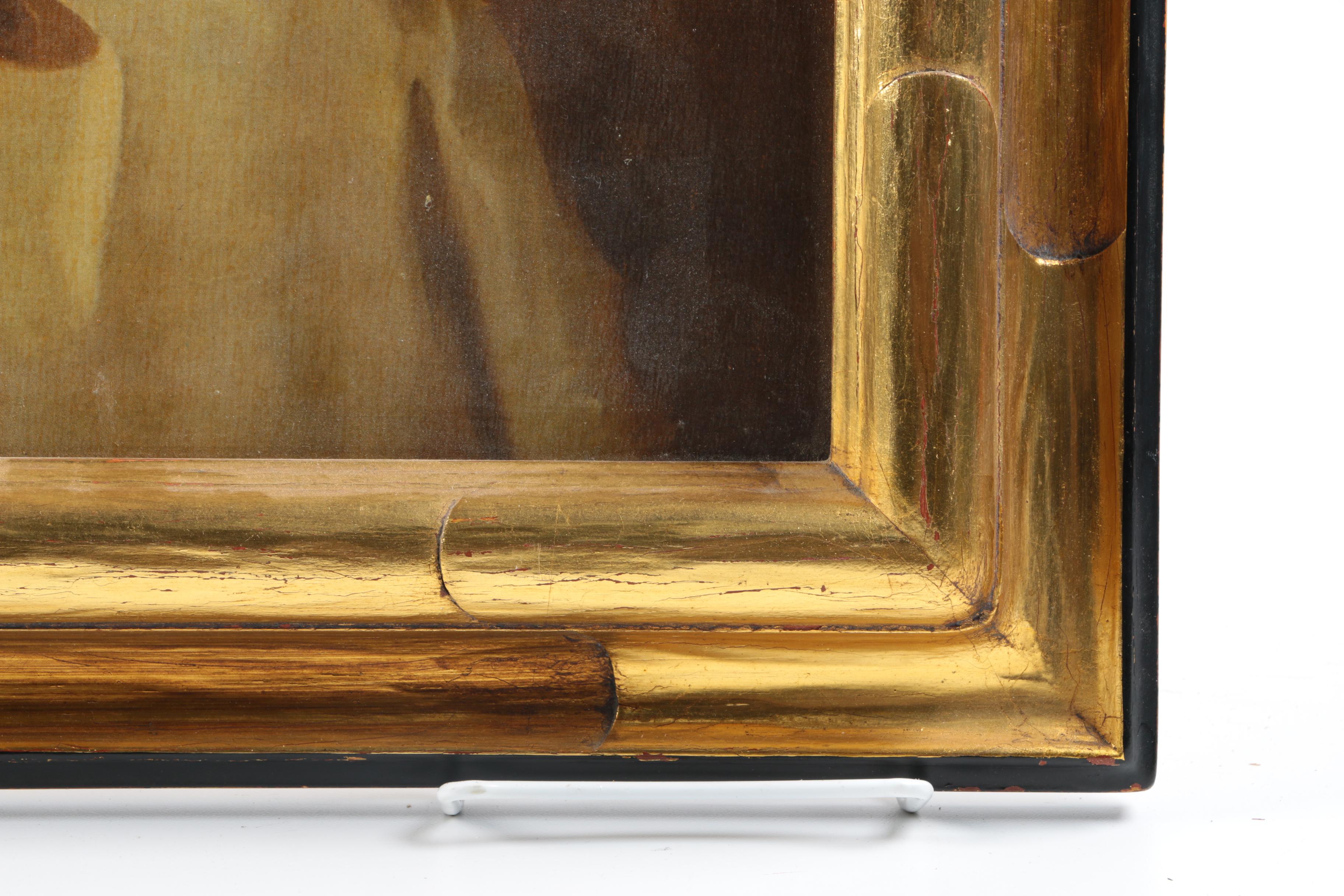 Offset Lithograph on Board Portrait of Jesus Christ