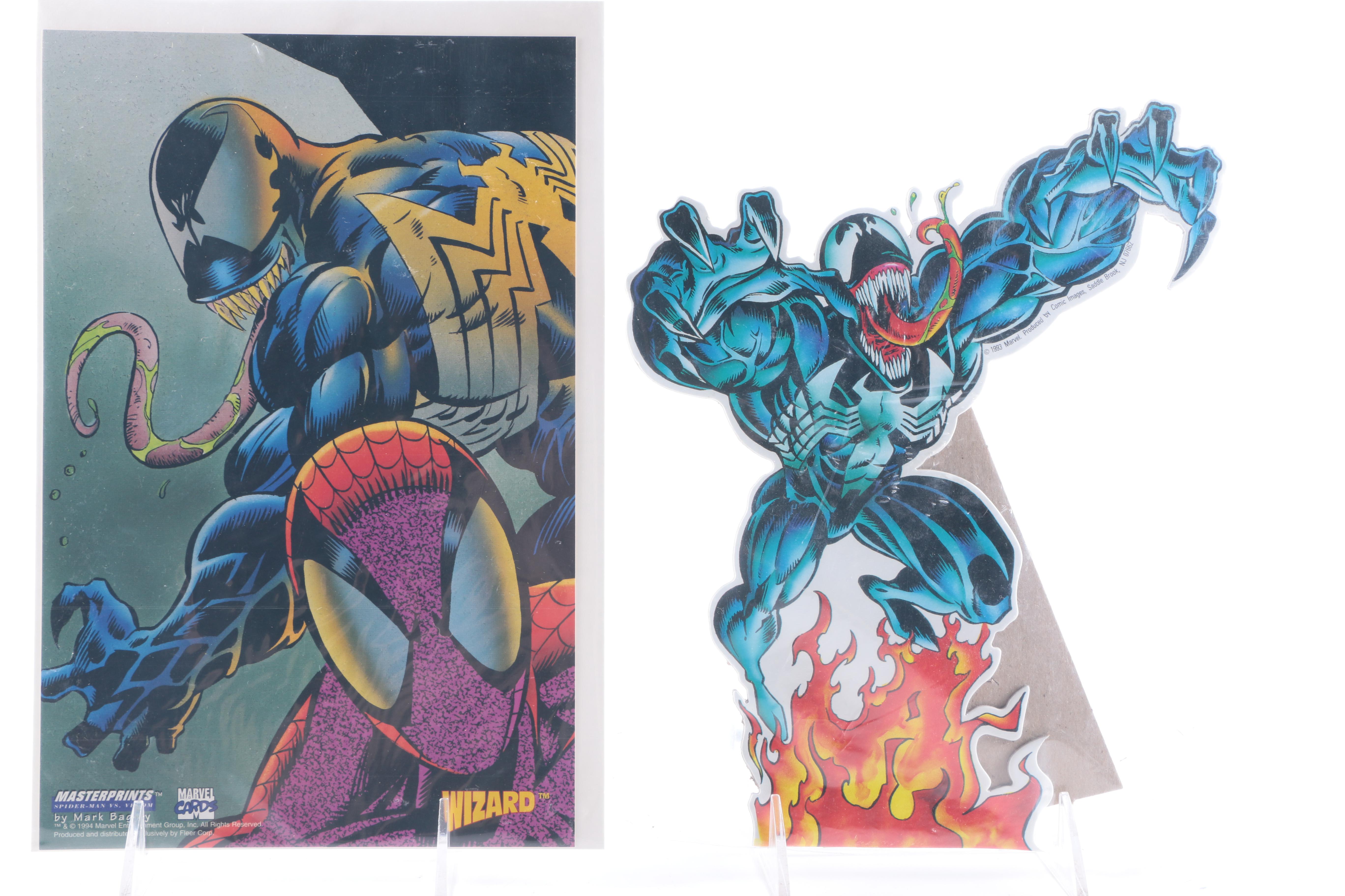 Assorted Marvel Symbiote Comics with Venom Display