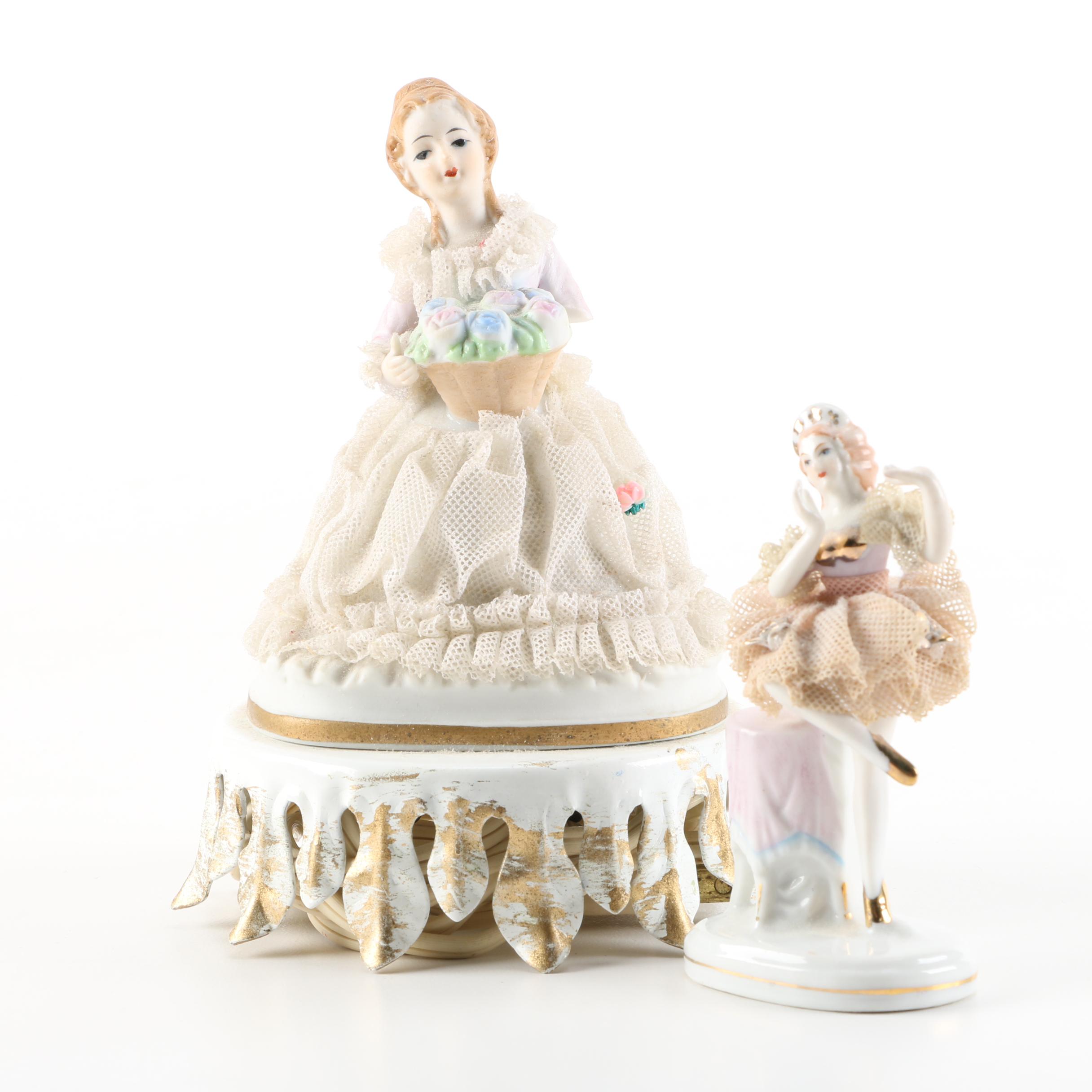 Figurine and Underwriters Laboratories Lamp