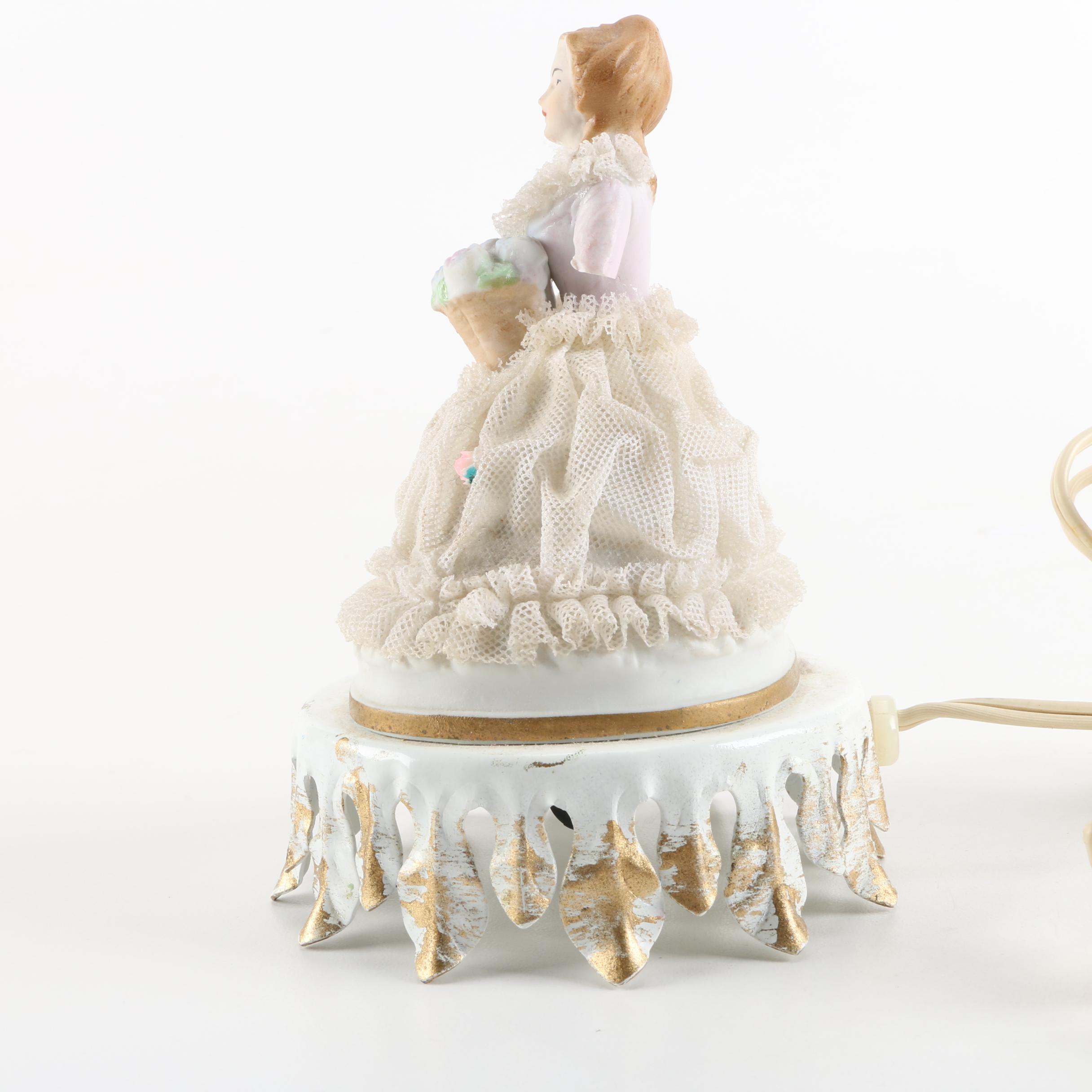 Figurine and Underwriters Laboratories Lamp