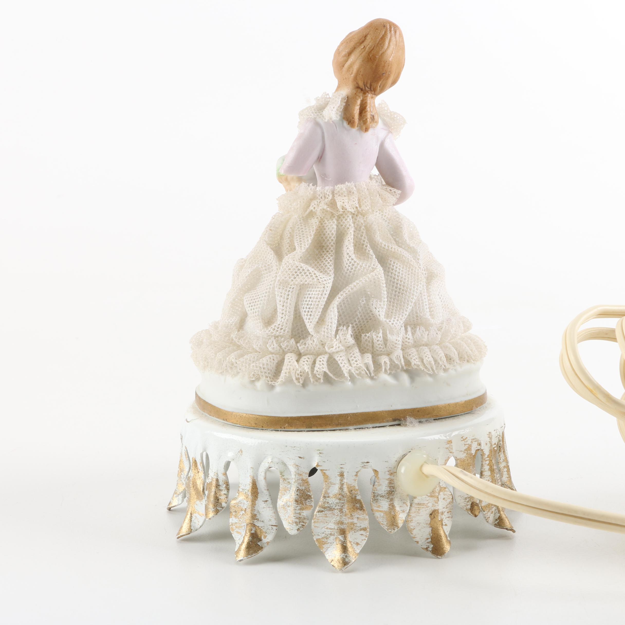 Figurine and Underwriters Laboratories Lamp