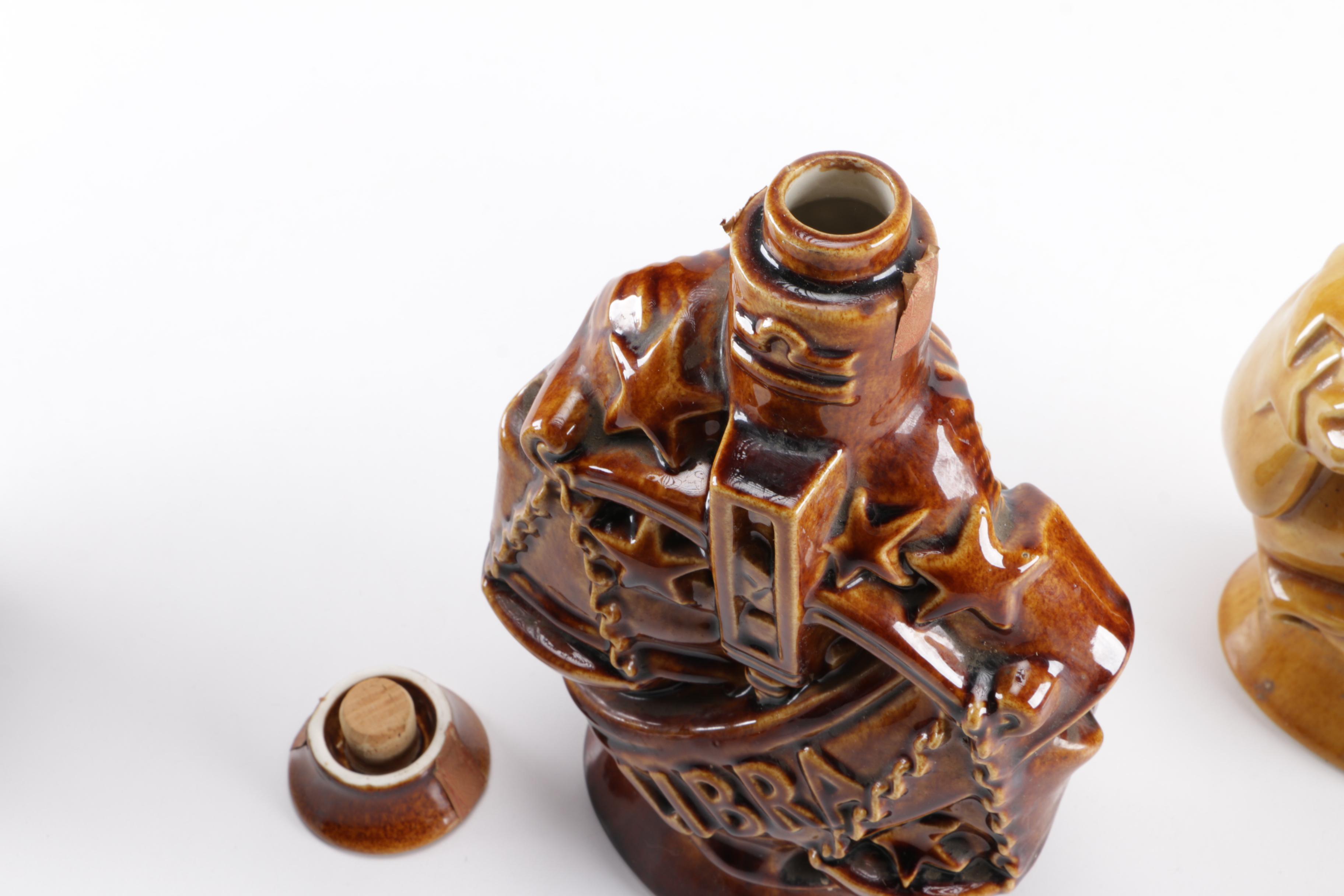 1970 "Rare Antique Zodiac Series" Ceramic Kentucky Bourbon Decanters