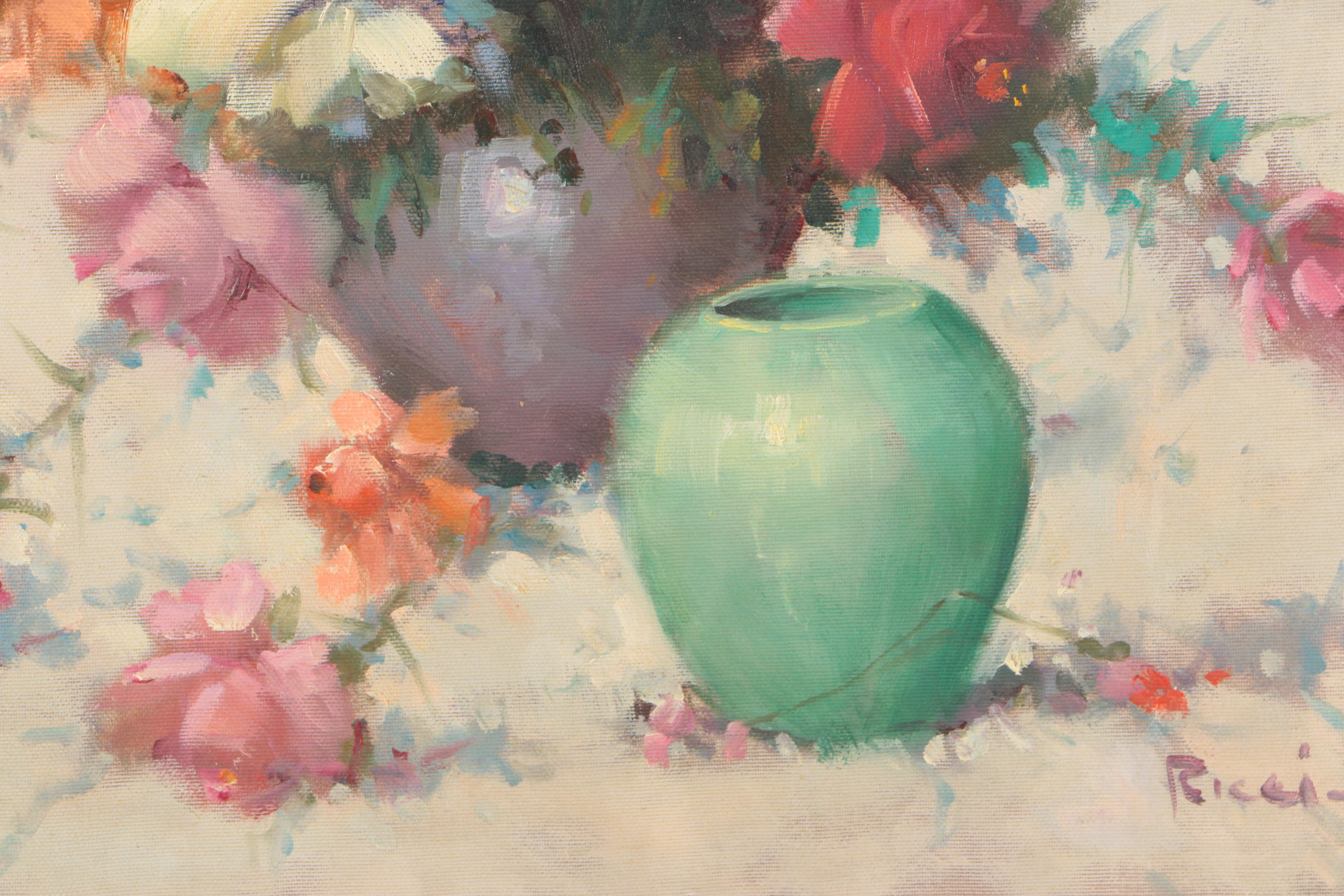 A. Ricci Original Oil Painting "Floral"