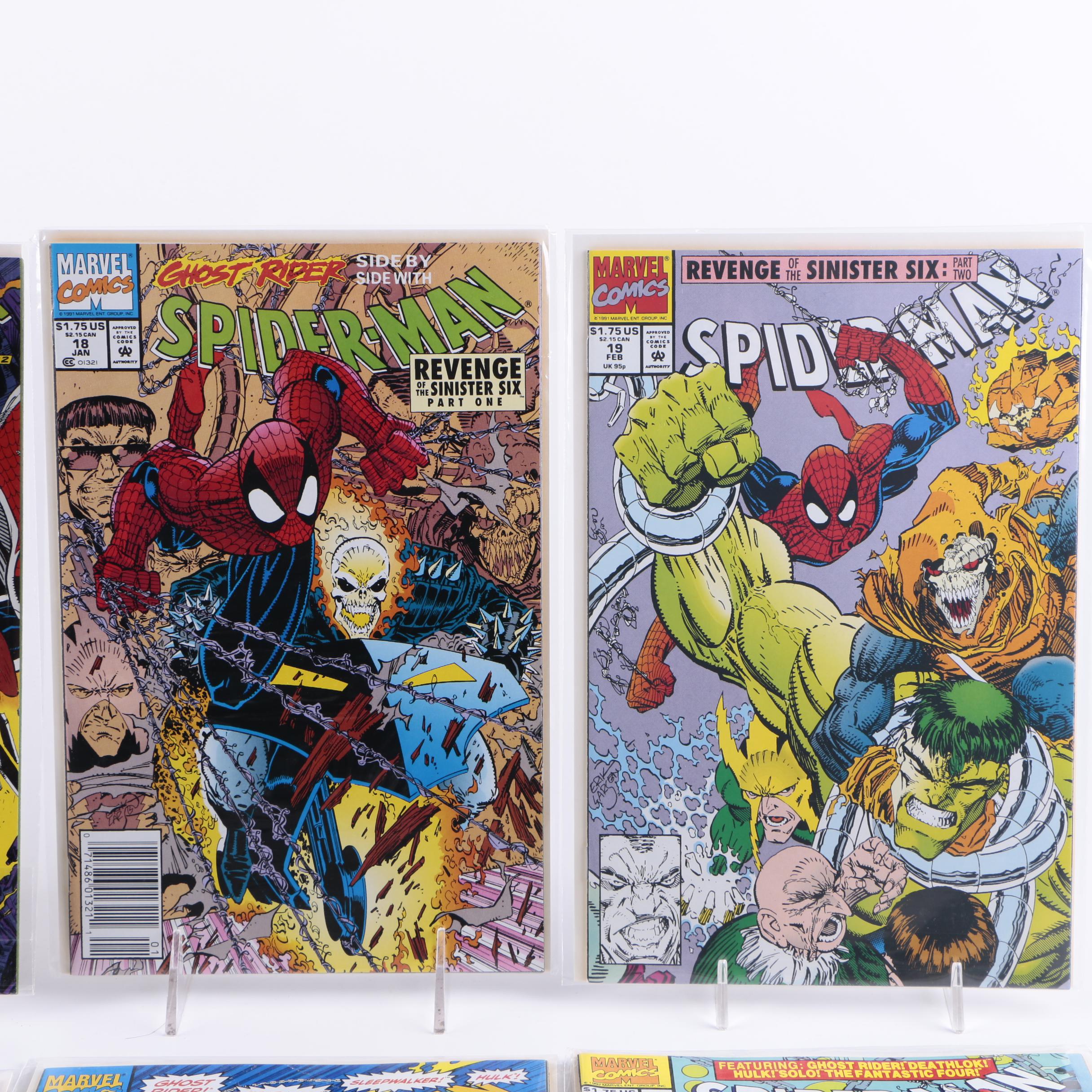 Ten Comic Books Featuring "Ghost Rider" and "Spider-Man"