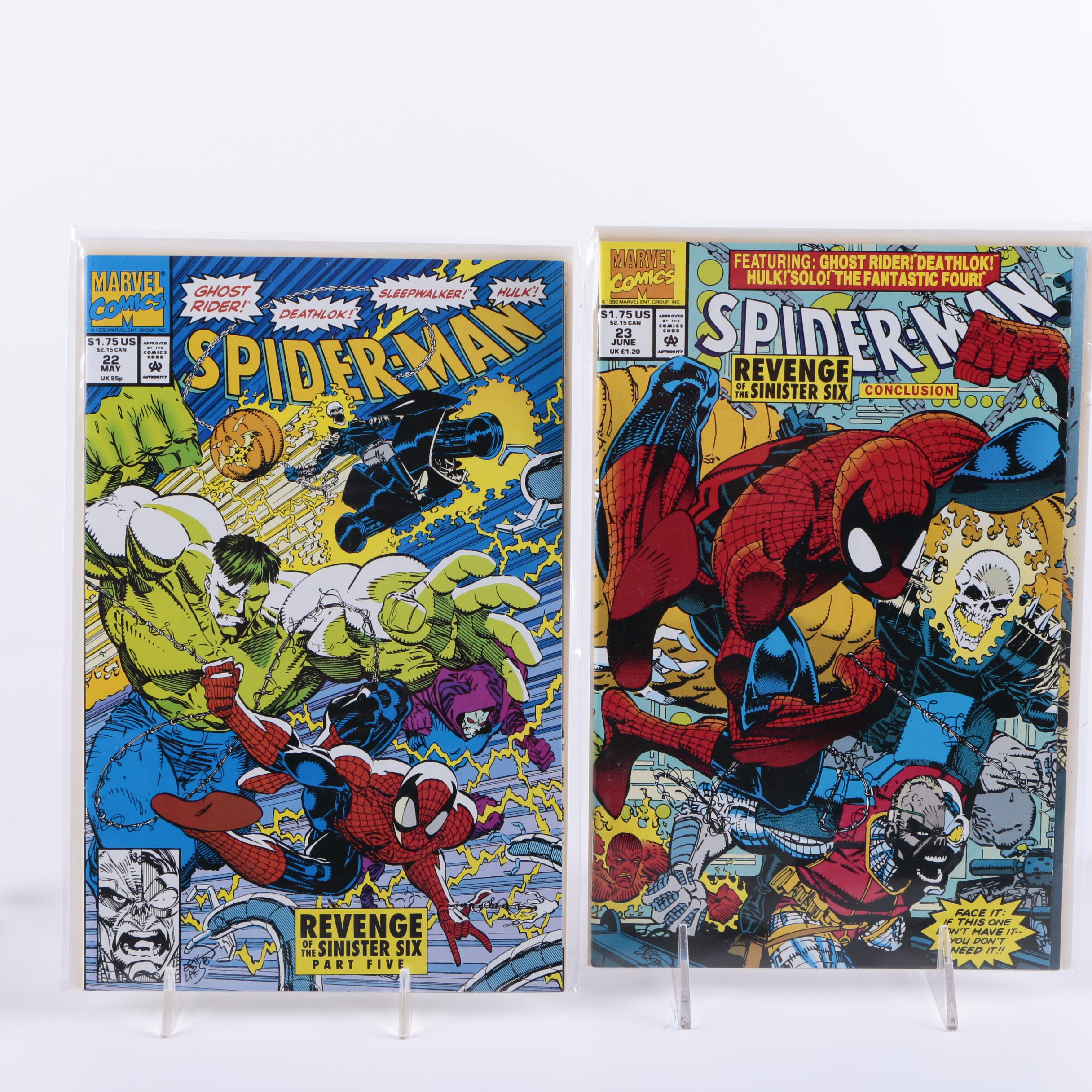 Ten Comic Books Featuring "Ghost Rider" and "Spider-Man"