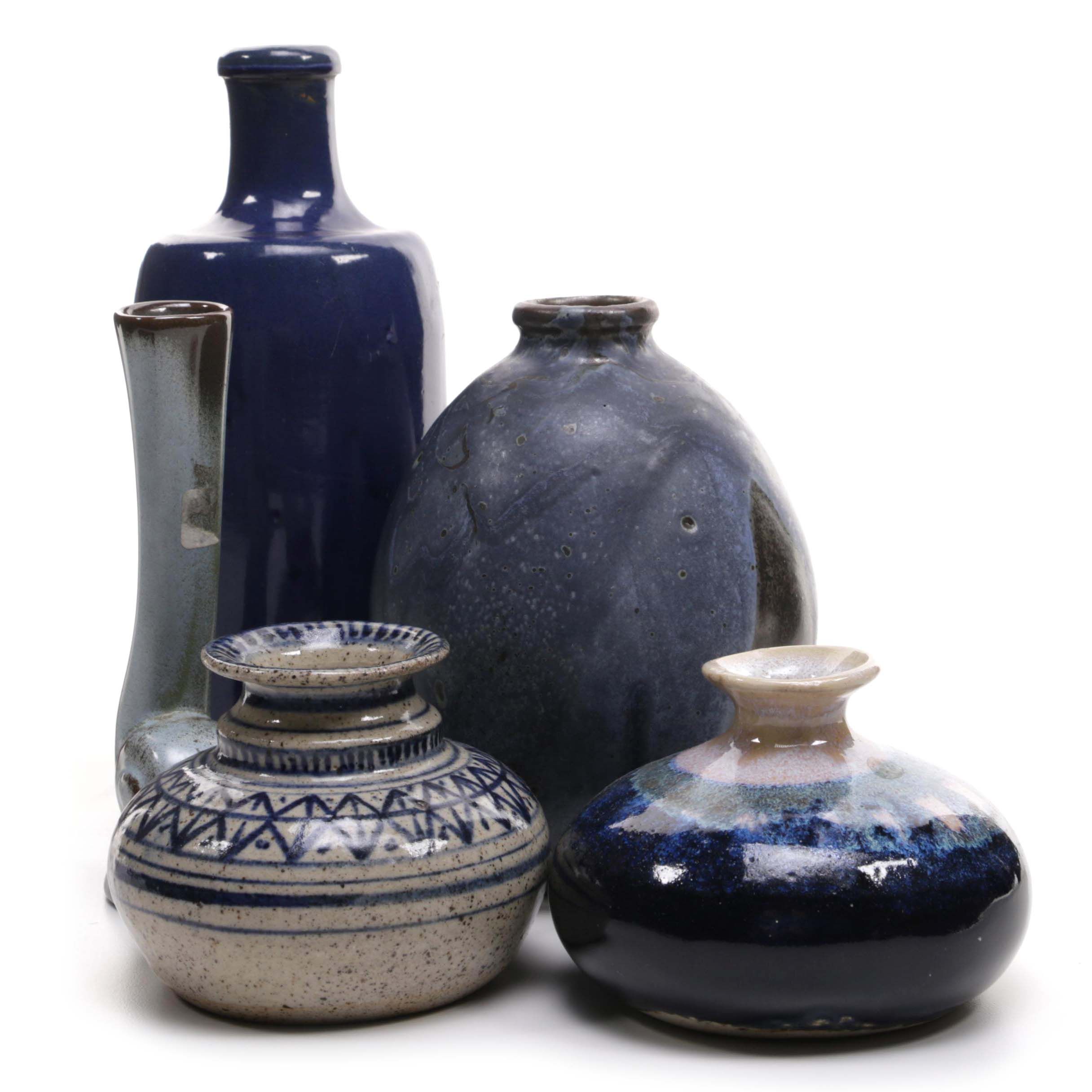 Assortment of Signed Pottery and a Frankoma Vase