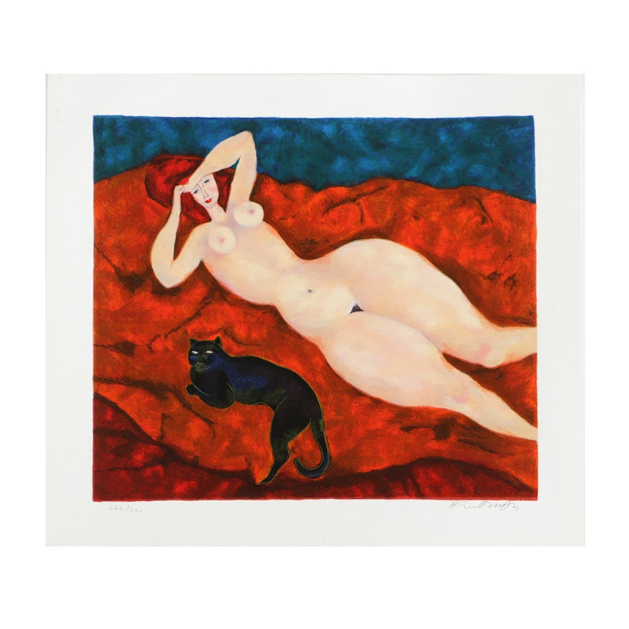 Harry Guttman Signed Limited Edition Serigraph on Paper "Lilian"