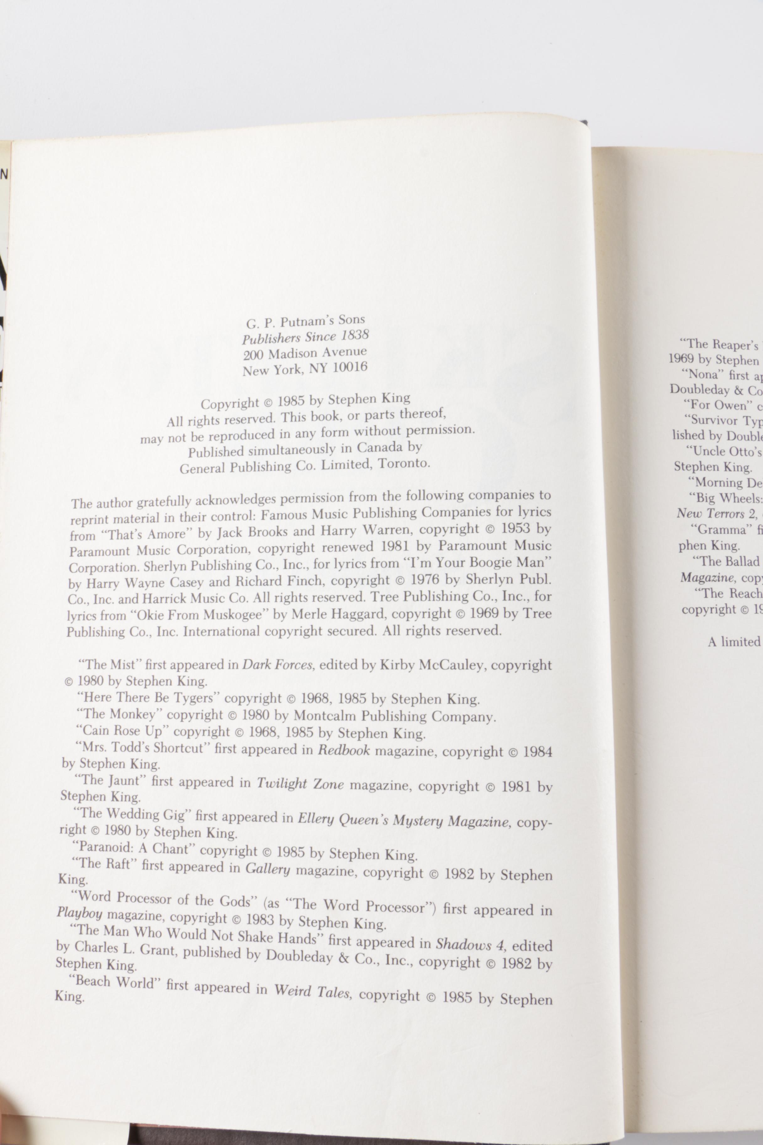 Stephen King Books Including First Editions